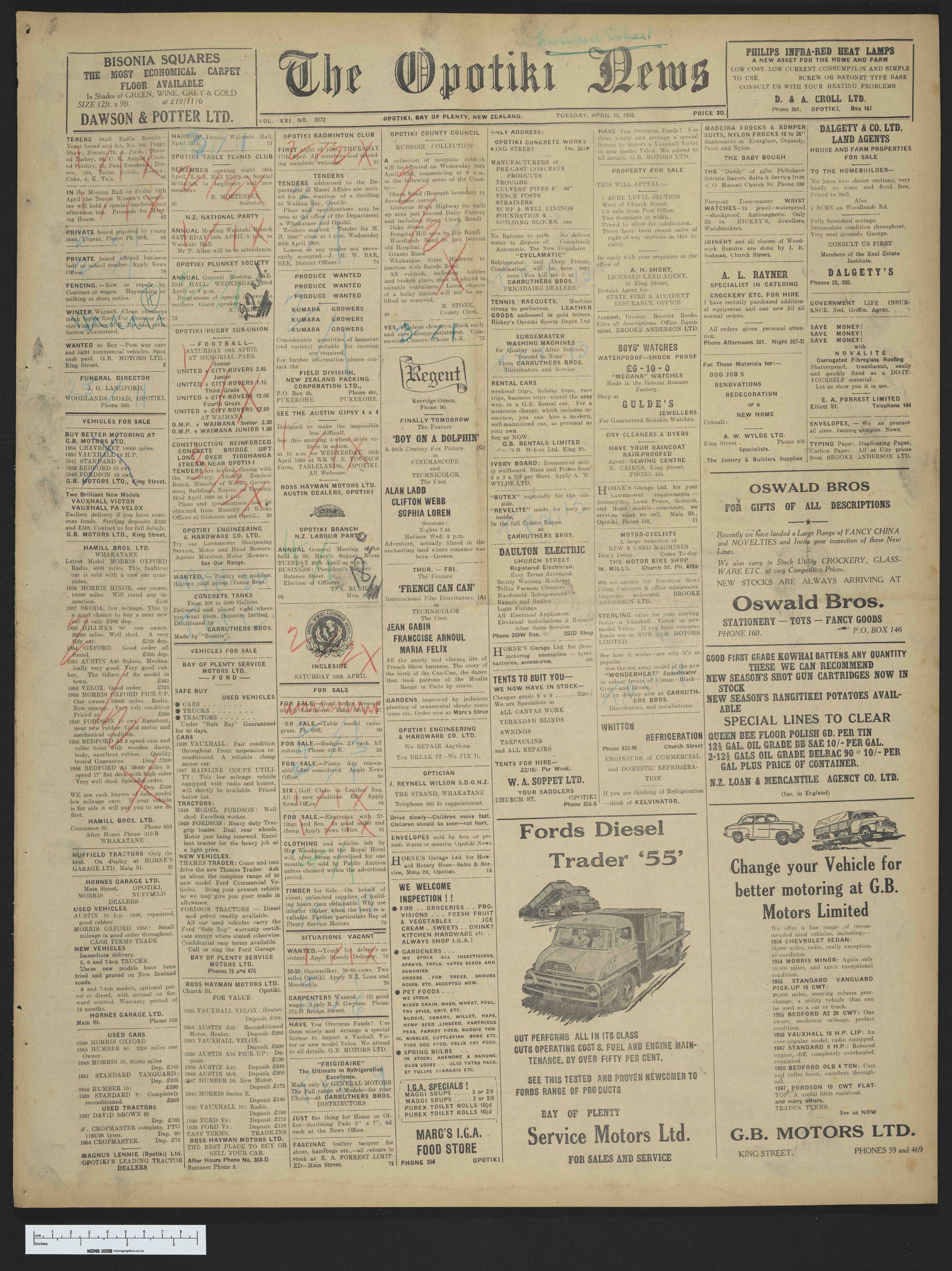 1958-04-15 Opotiki News
