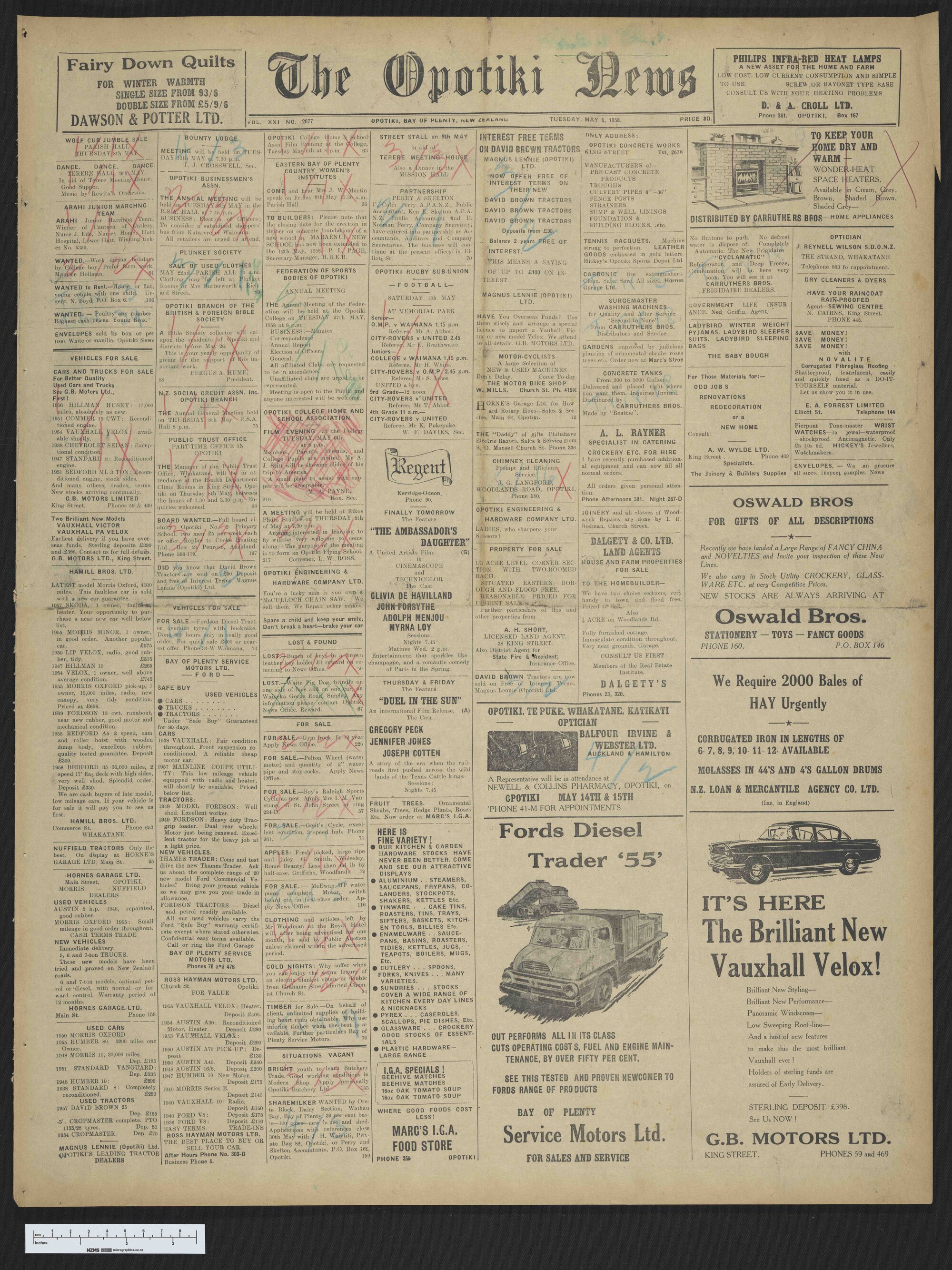 1958-05-06 Opotiki News