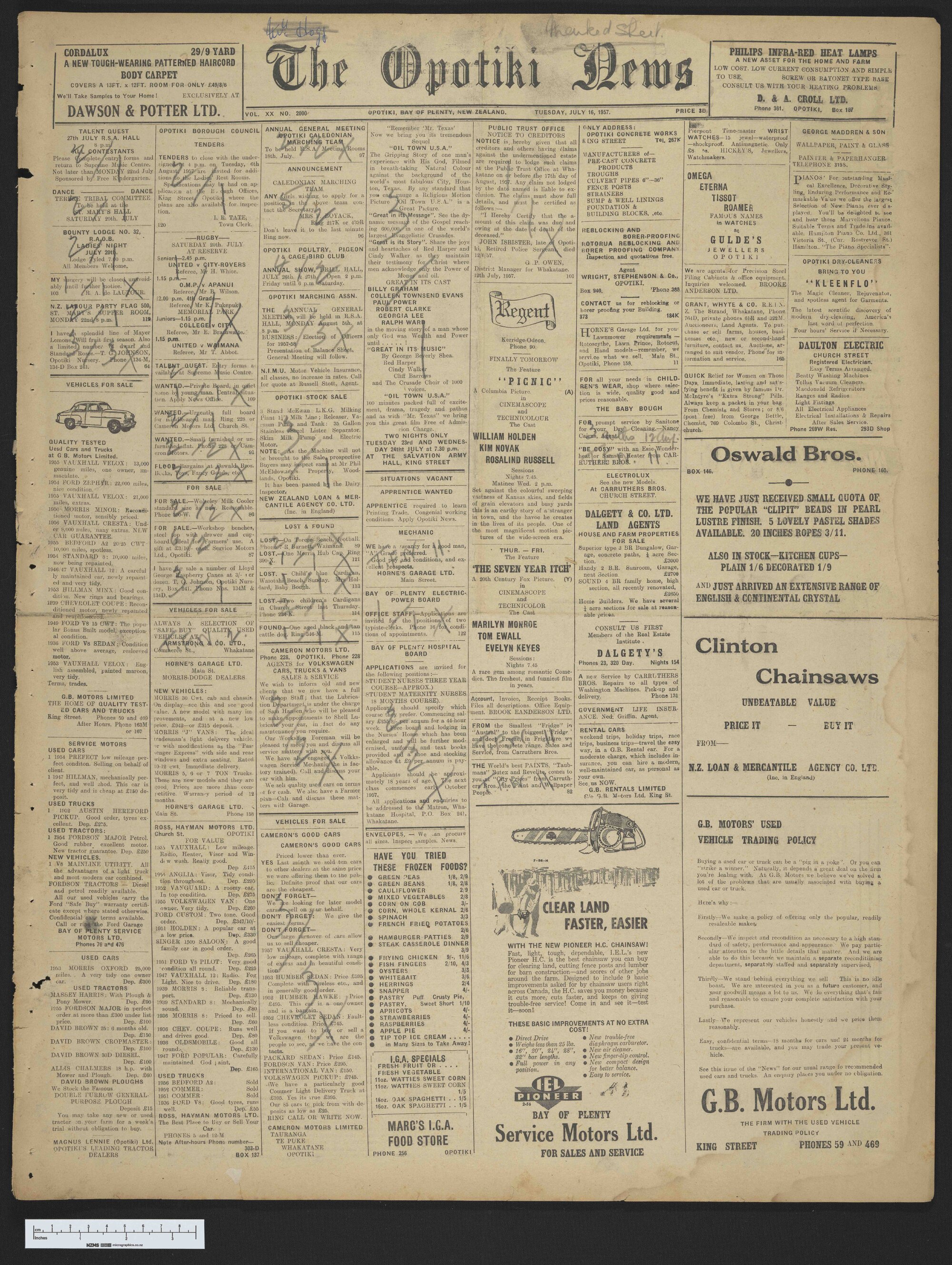 1957-07-16 Opotiki News