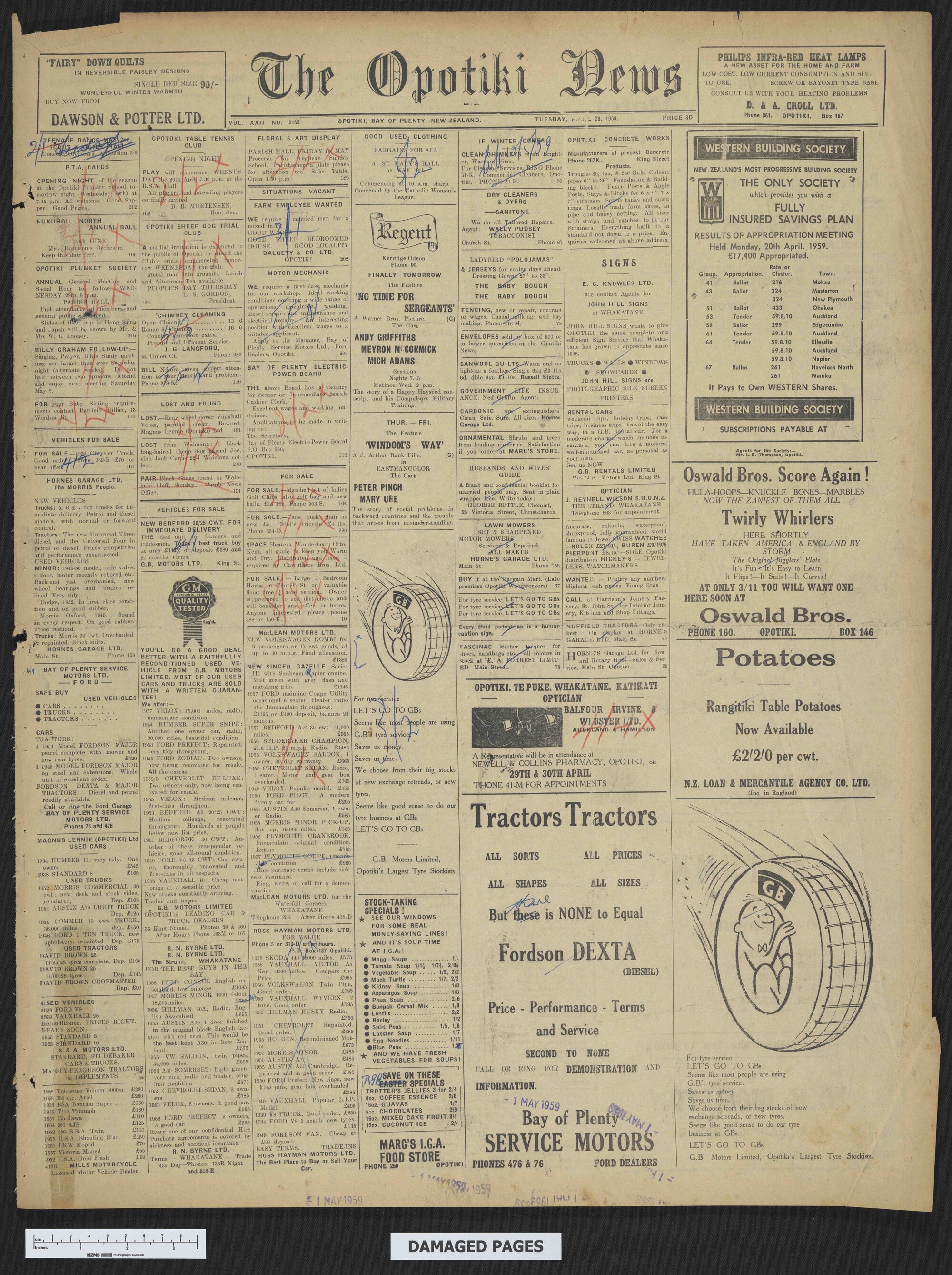 1959-04-28 Opotiki News