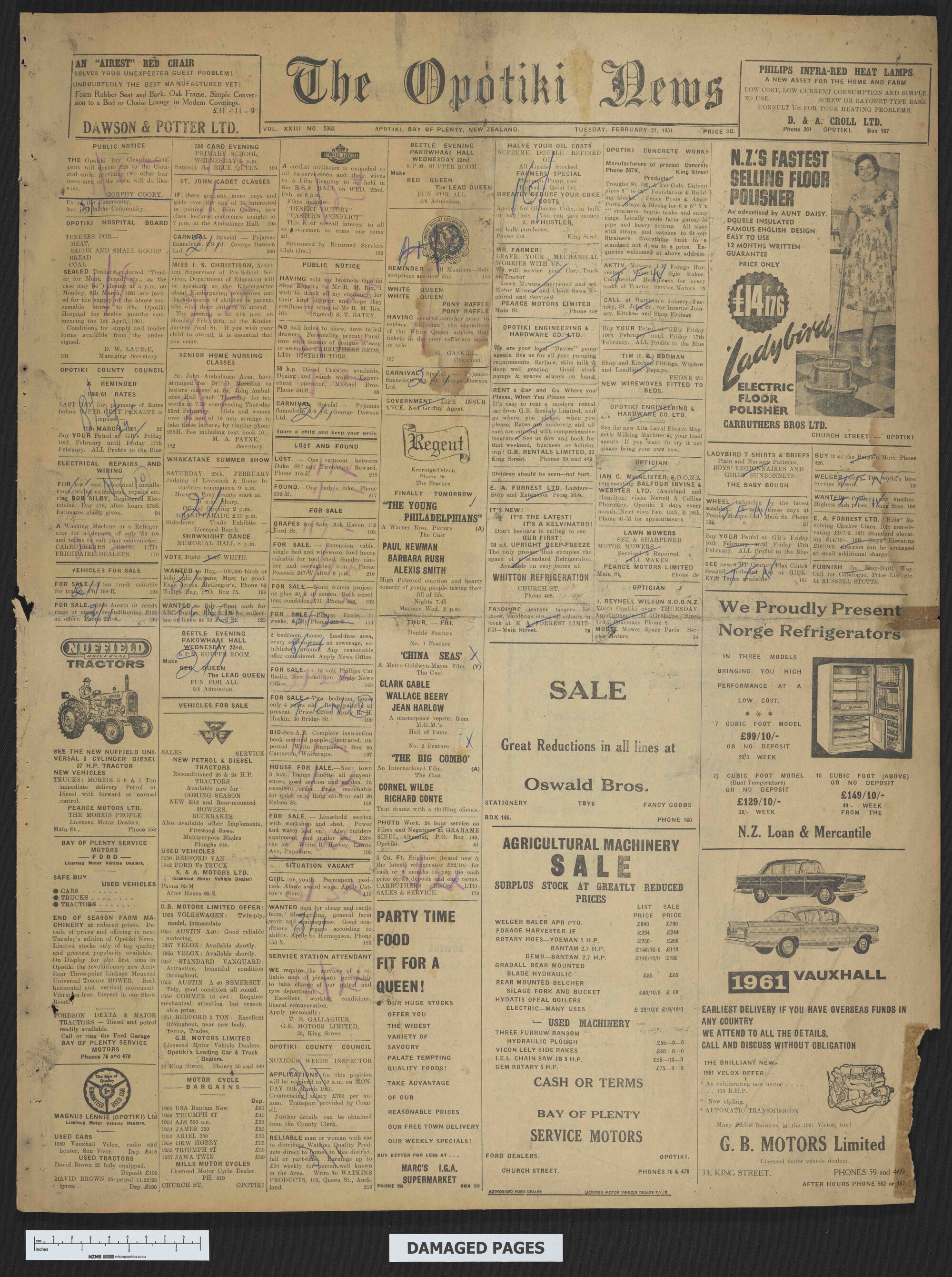 1961-02-21 Opotiki News