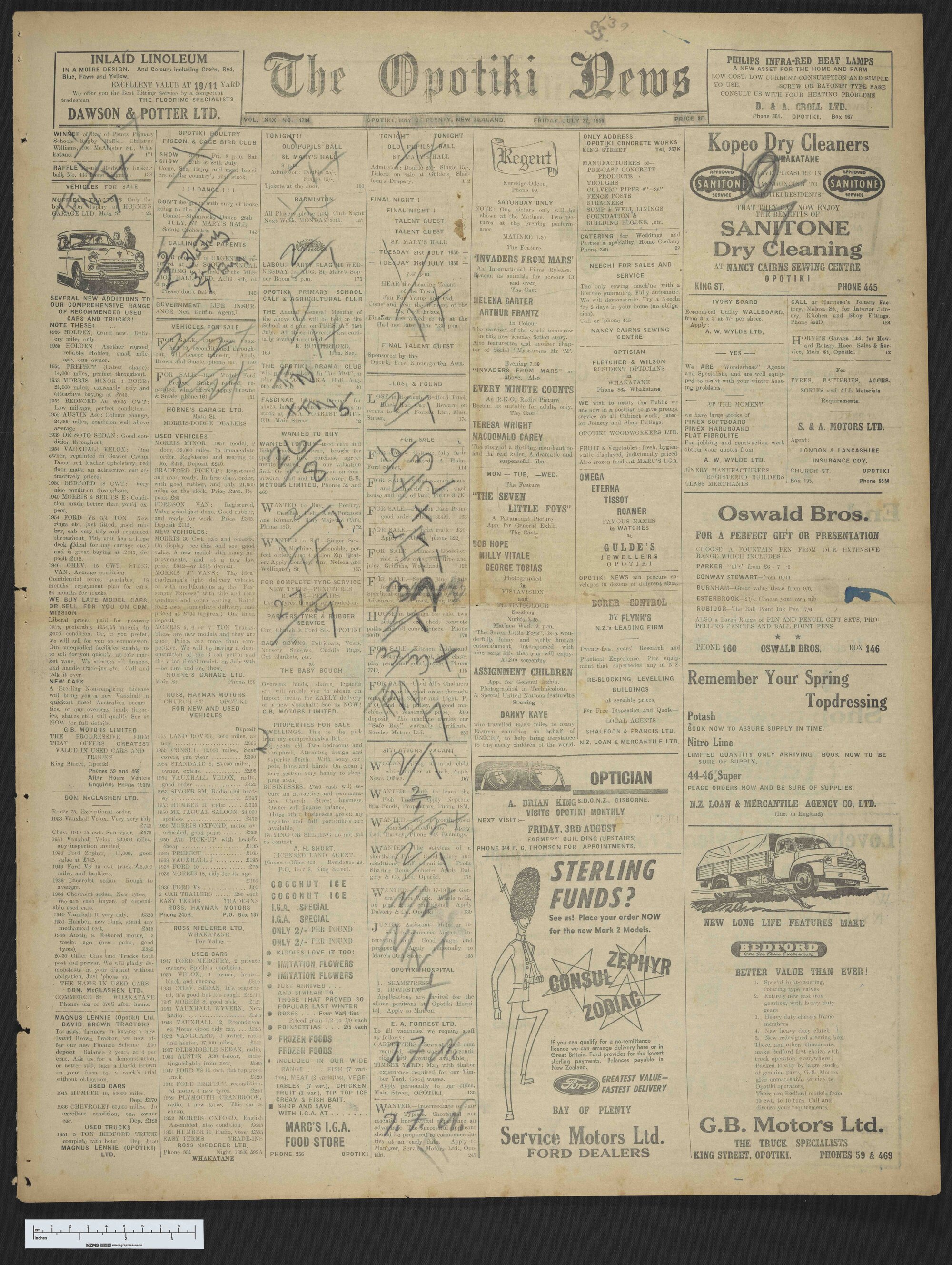 1956-07-27 Opotiki News