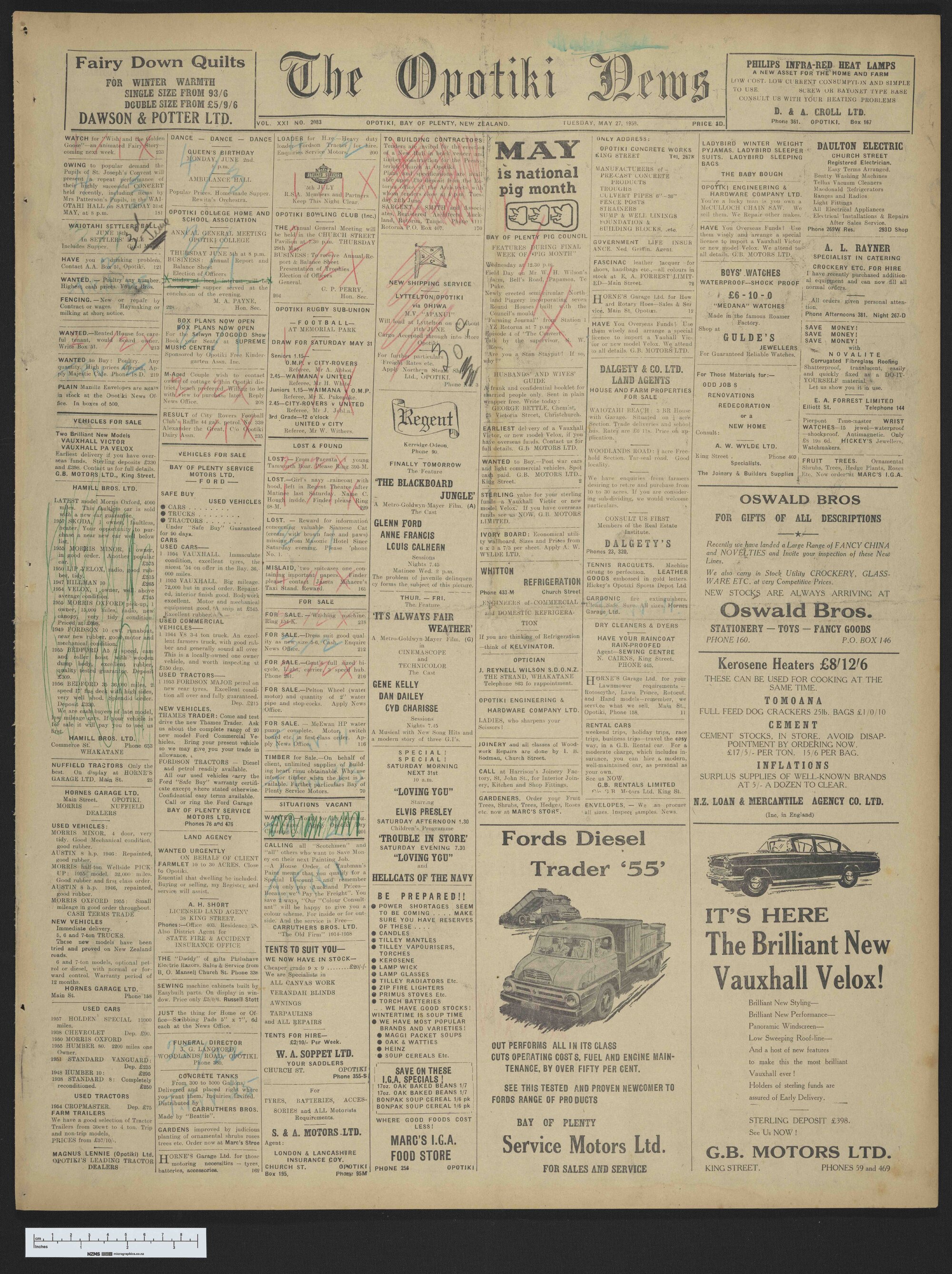 1958-05-27 Opotiki News