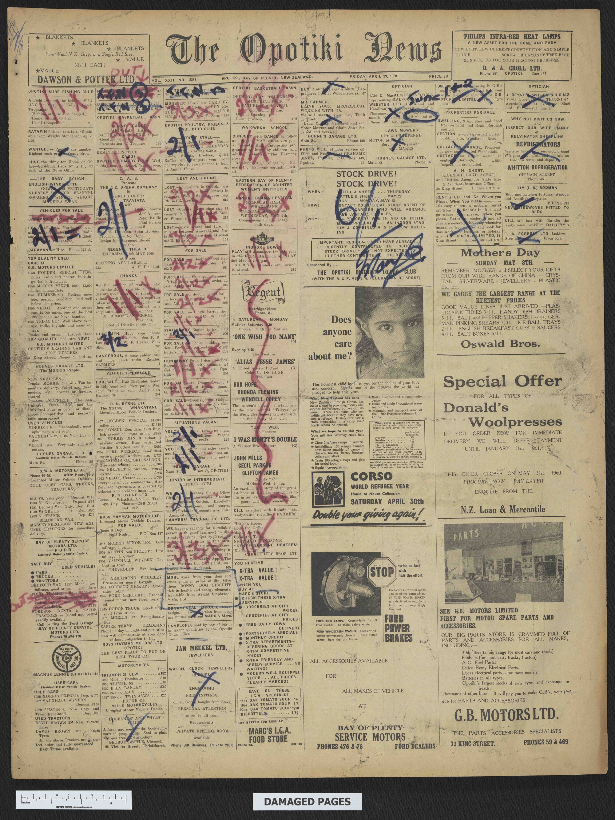 1960-04-29 Opotiki News