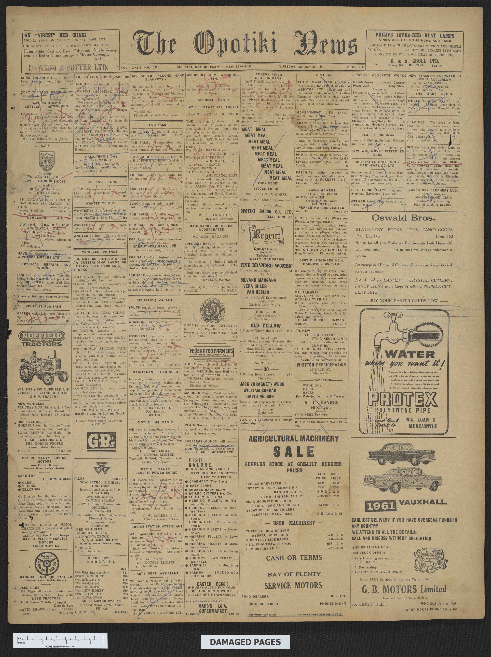 1961-03-21 Opotiki News