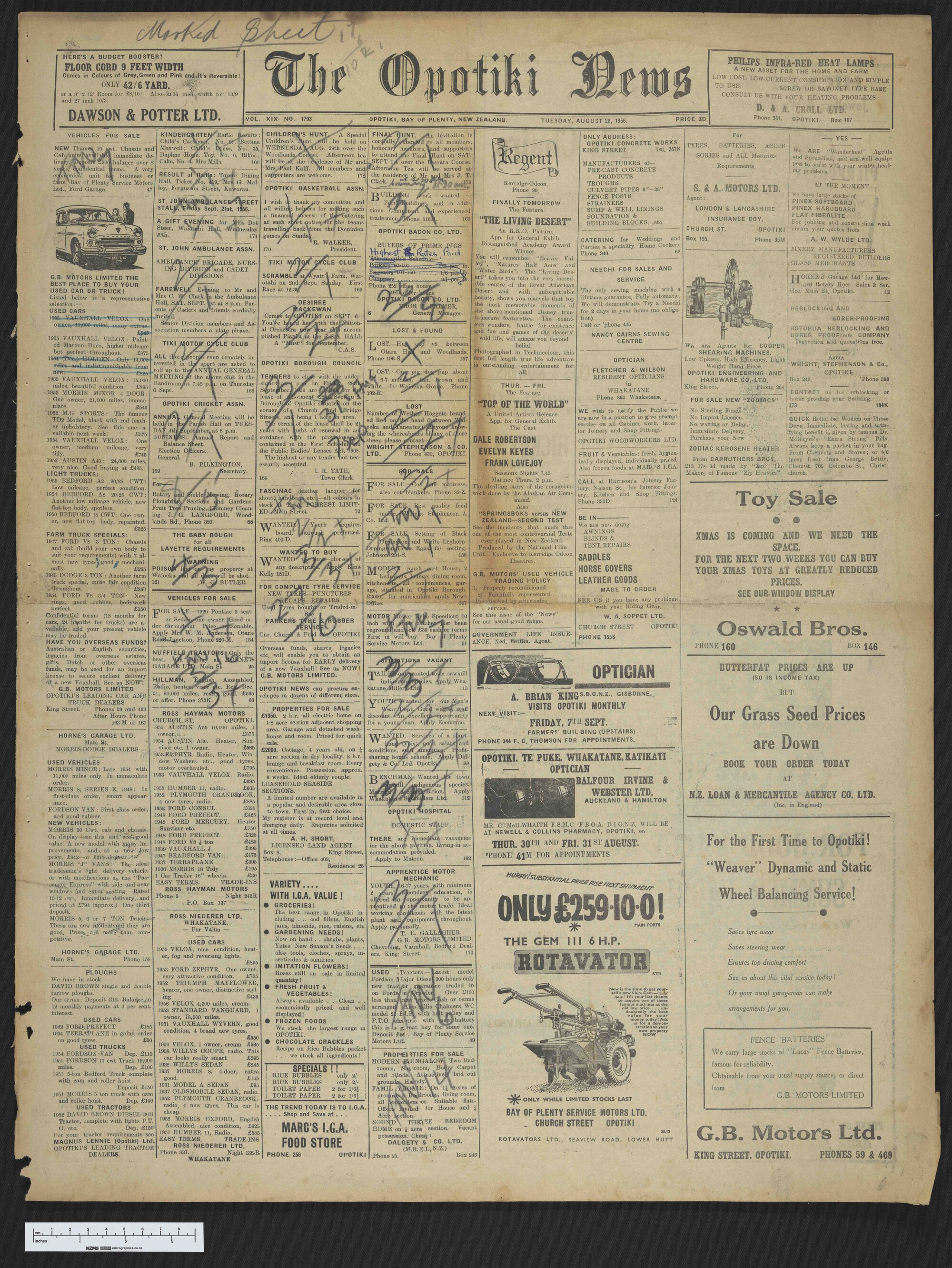 1956-08-28 Opotiki News