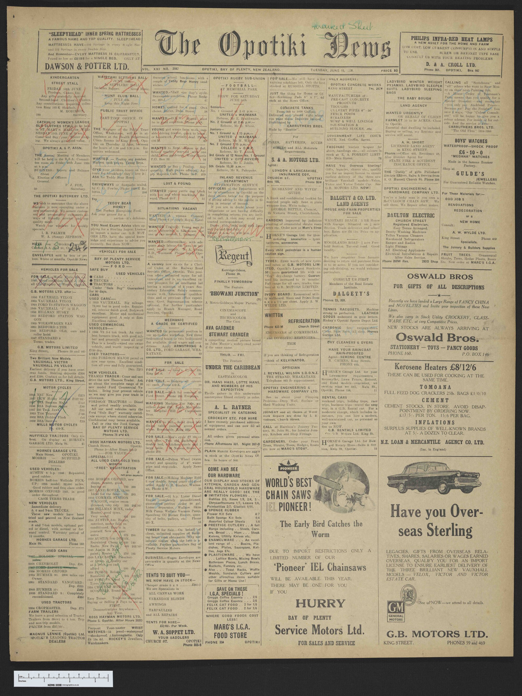 1958-06-10 Opotiki News