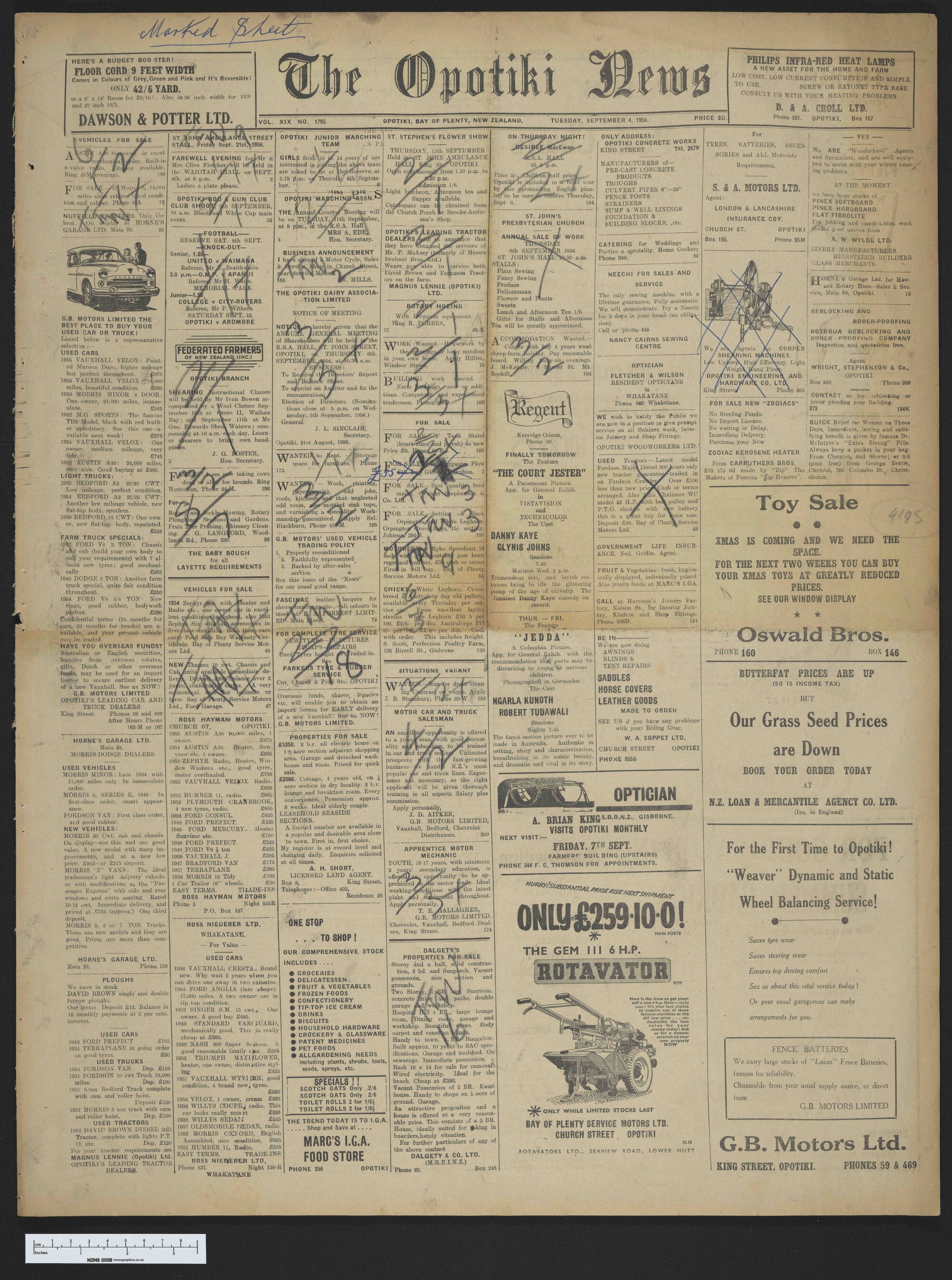 1956-09-04 Opotiki News