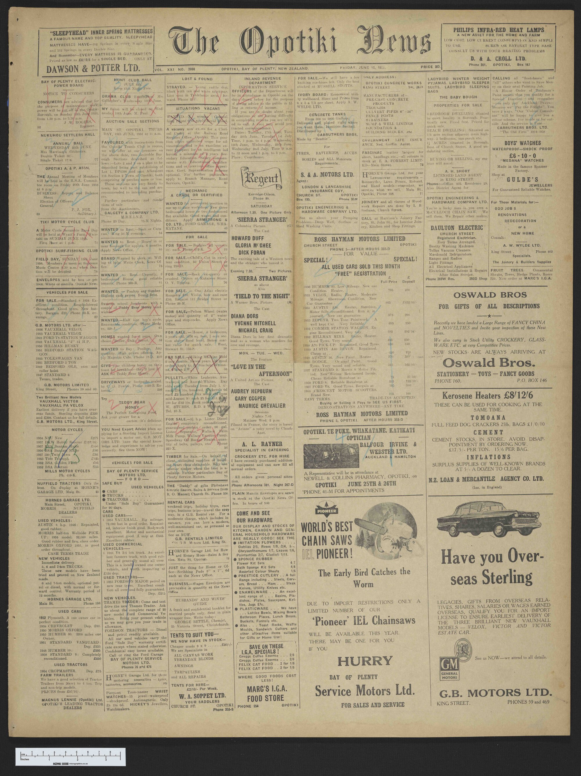 1958-06-13 Opotiki News