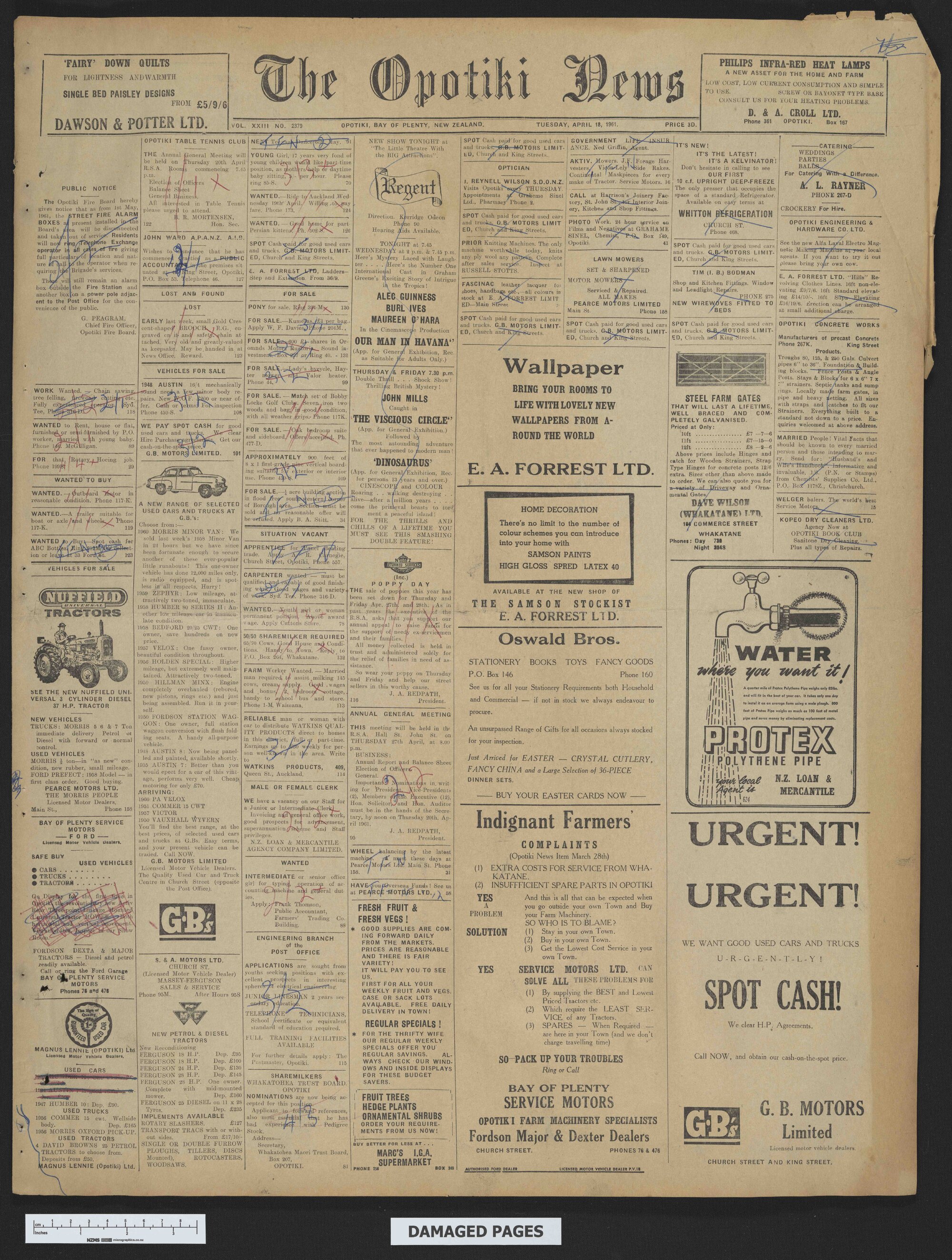 1961-04-18 Opotiki News