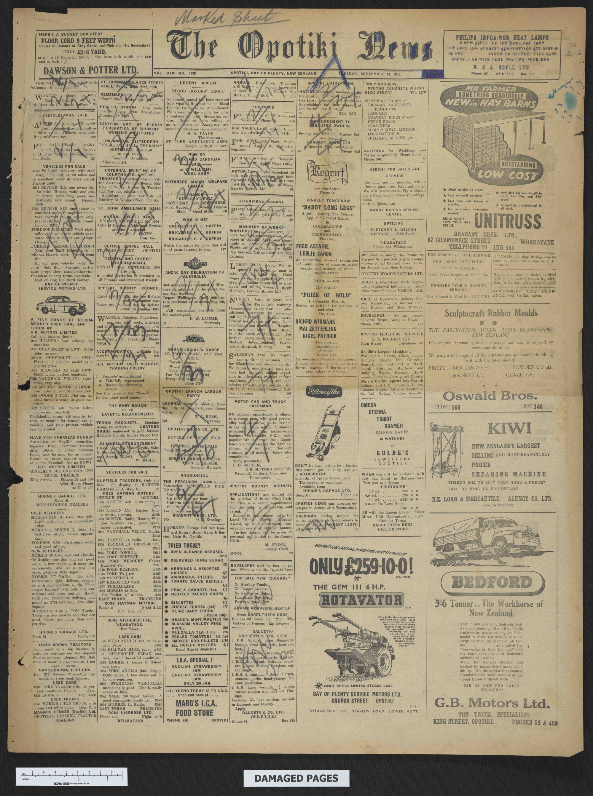 1956-09-18 Opotiki News