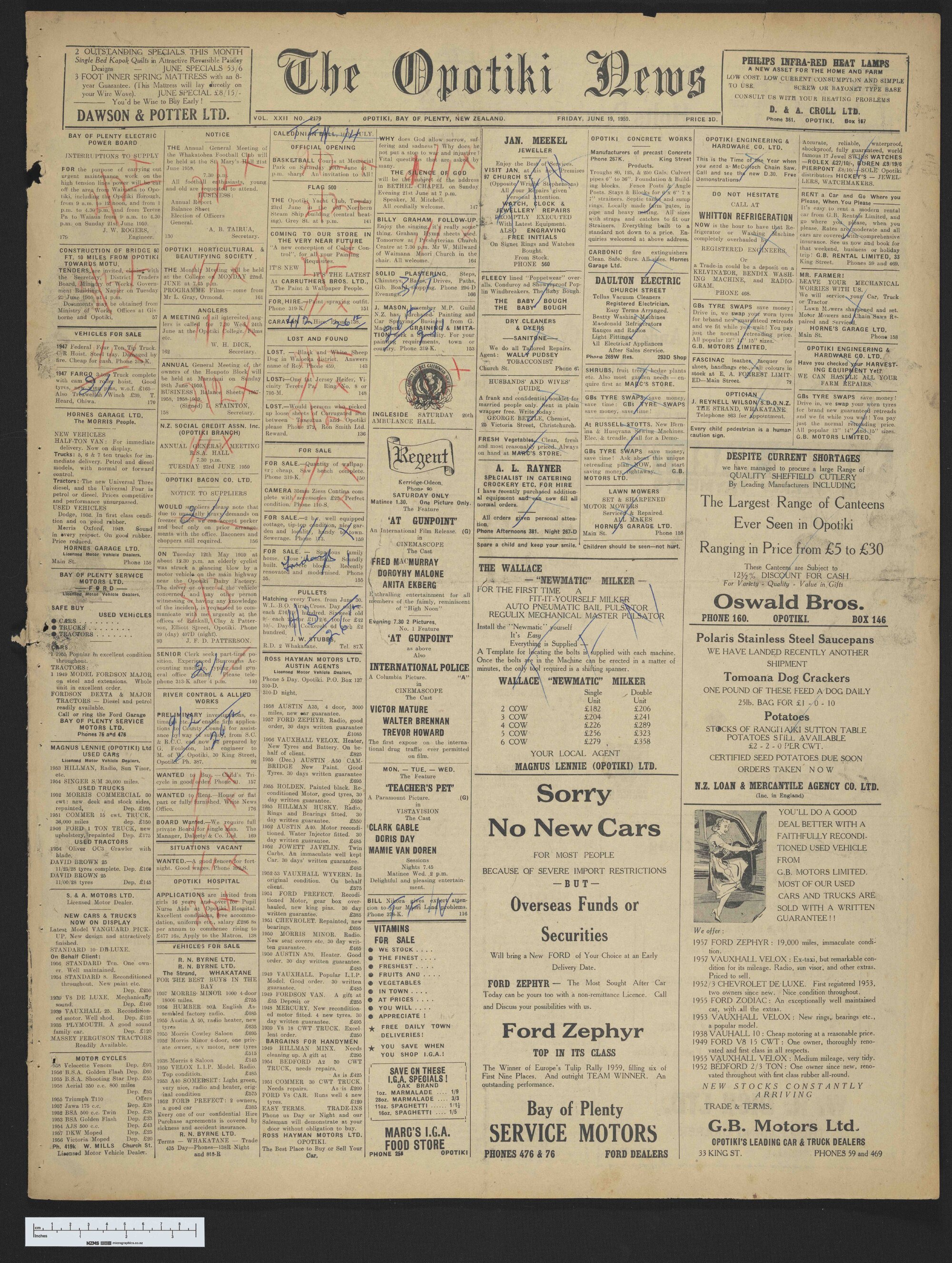 1959-06-19 Opotiki News