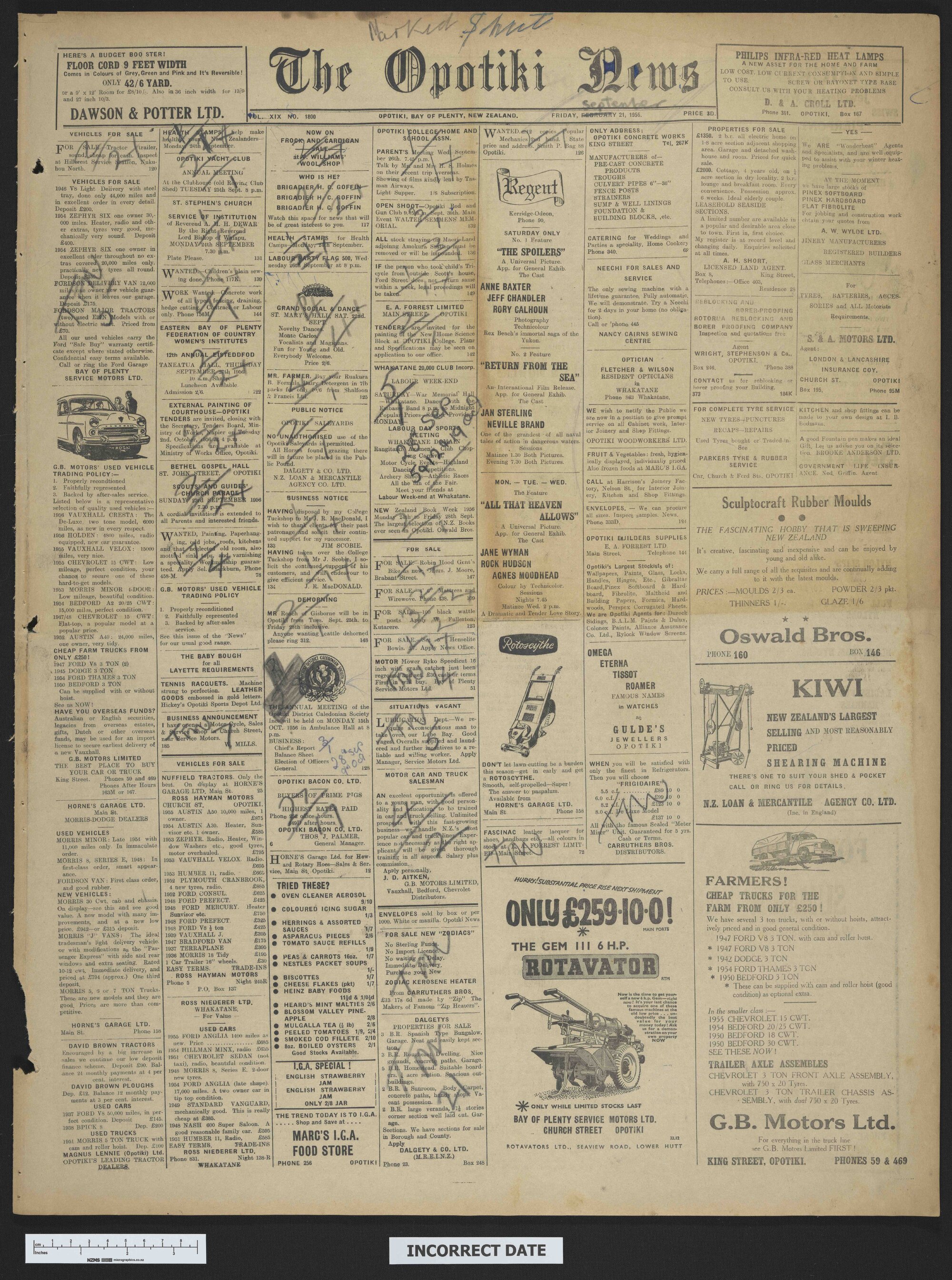 1956-09-21 Opotiki News