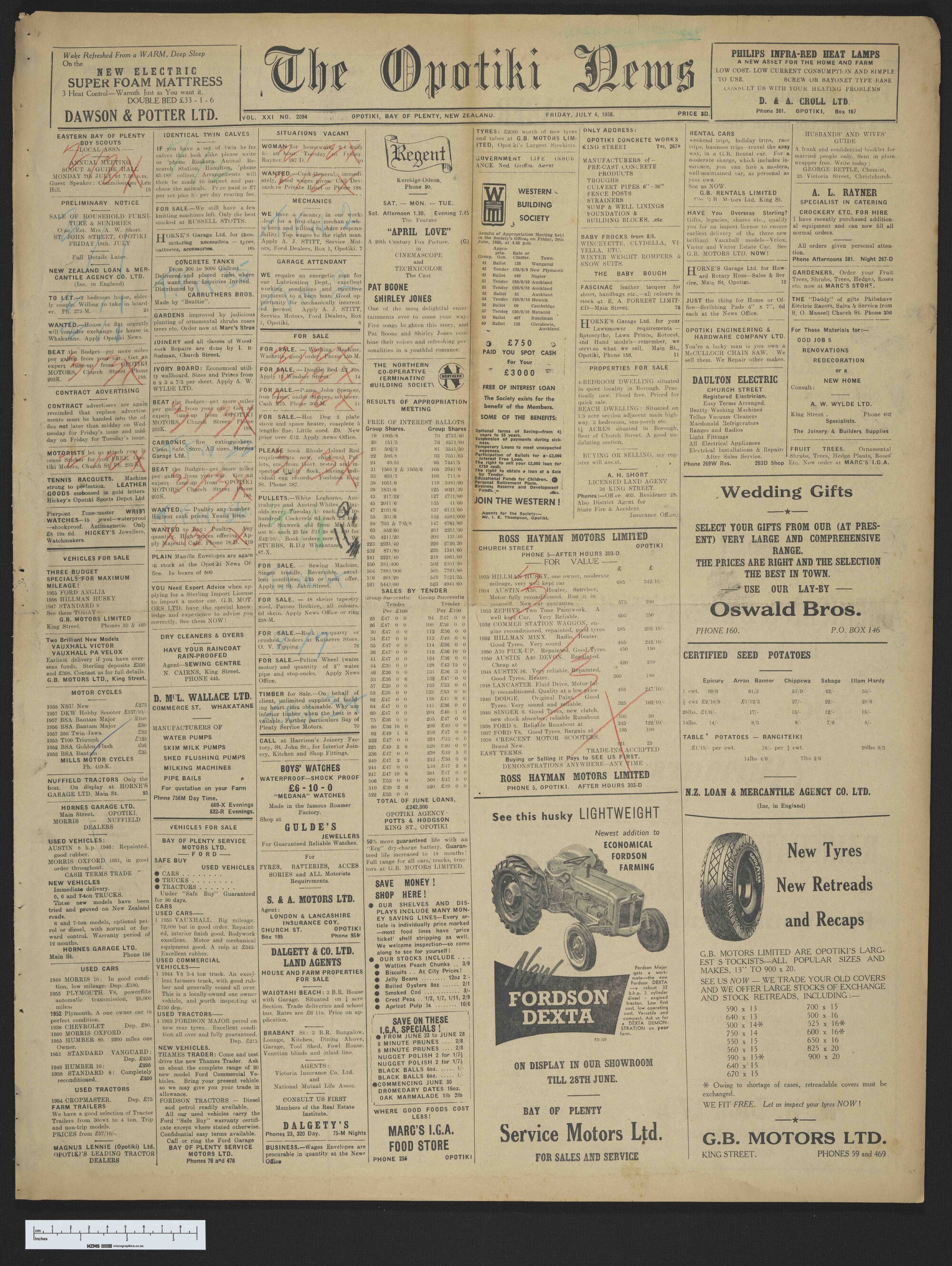 1958-07-04 Opotiki News