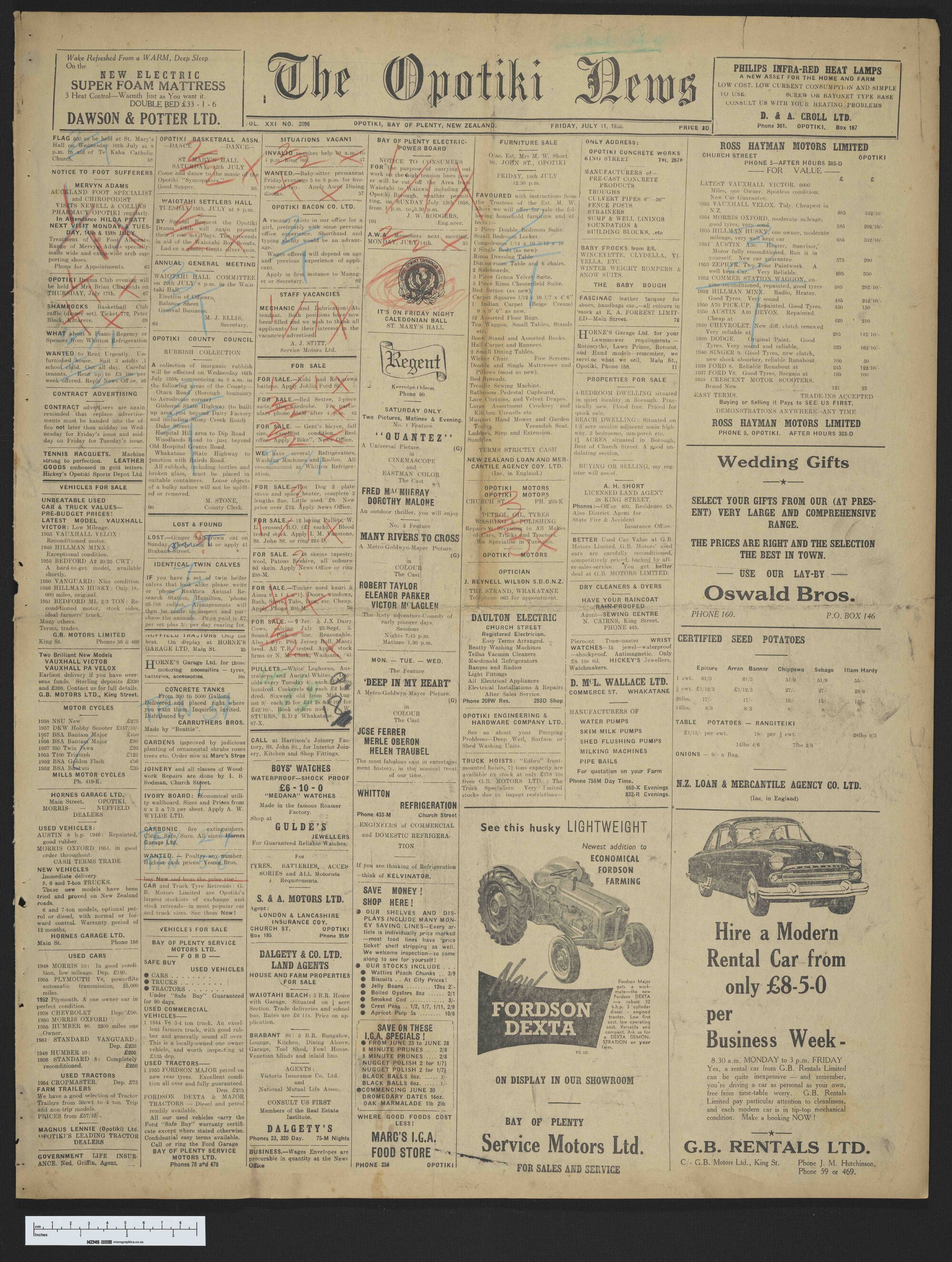 1958-07-11 Opotiki News
