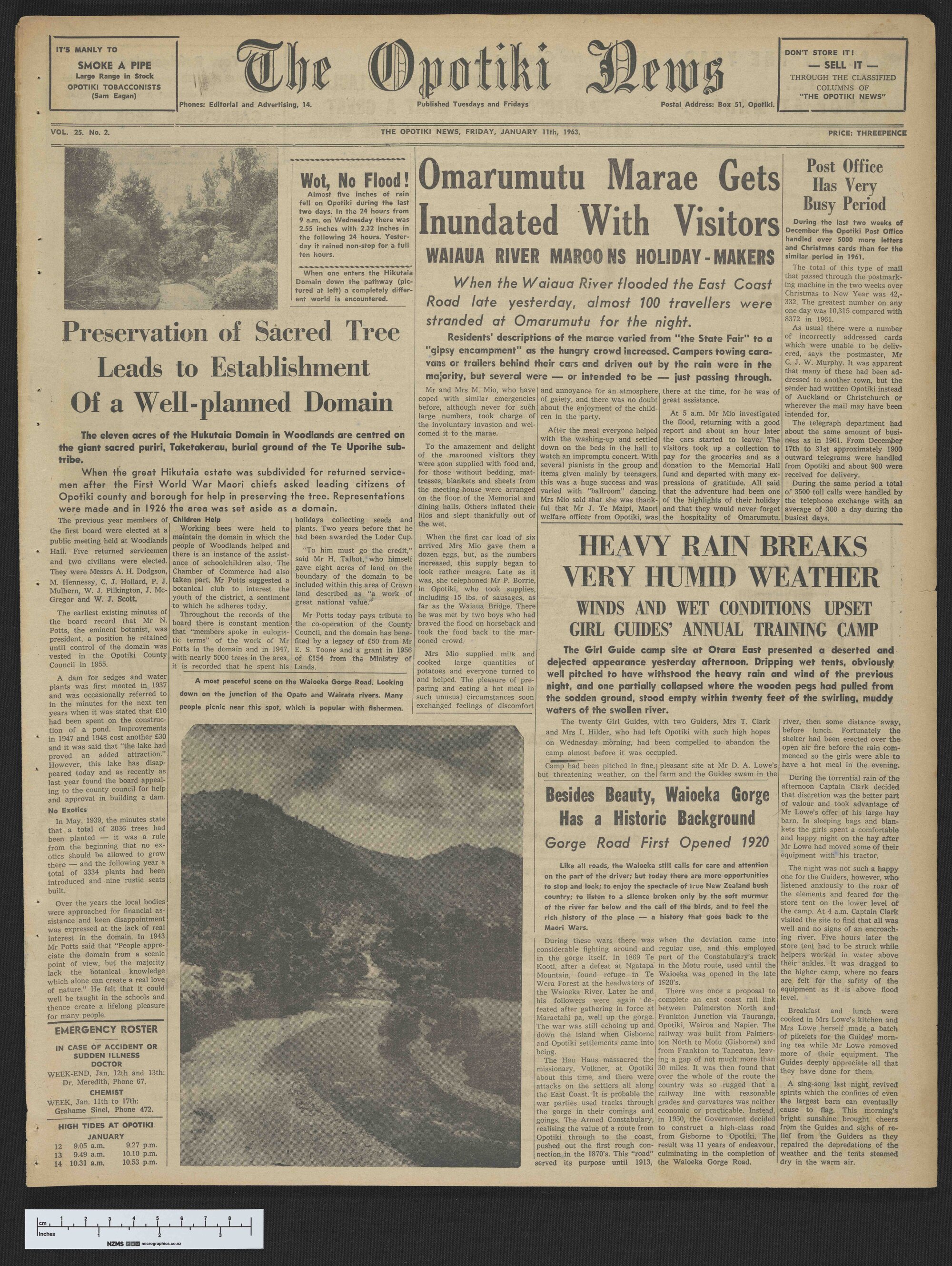 1963-01-11 Opotiki News