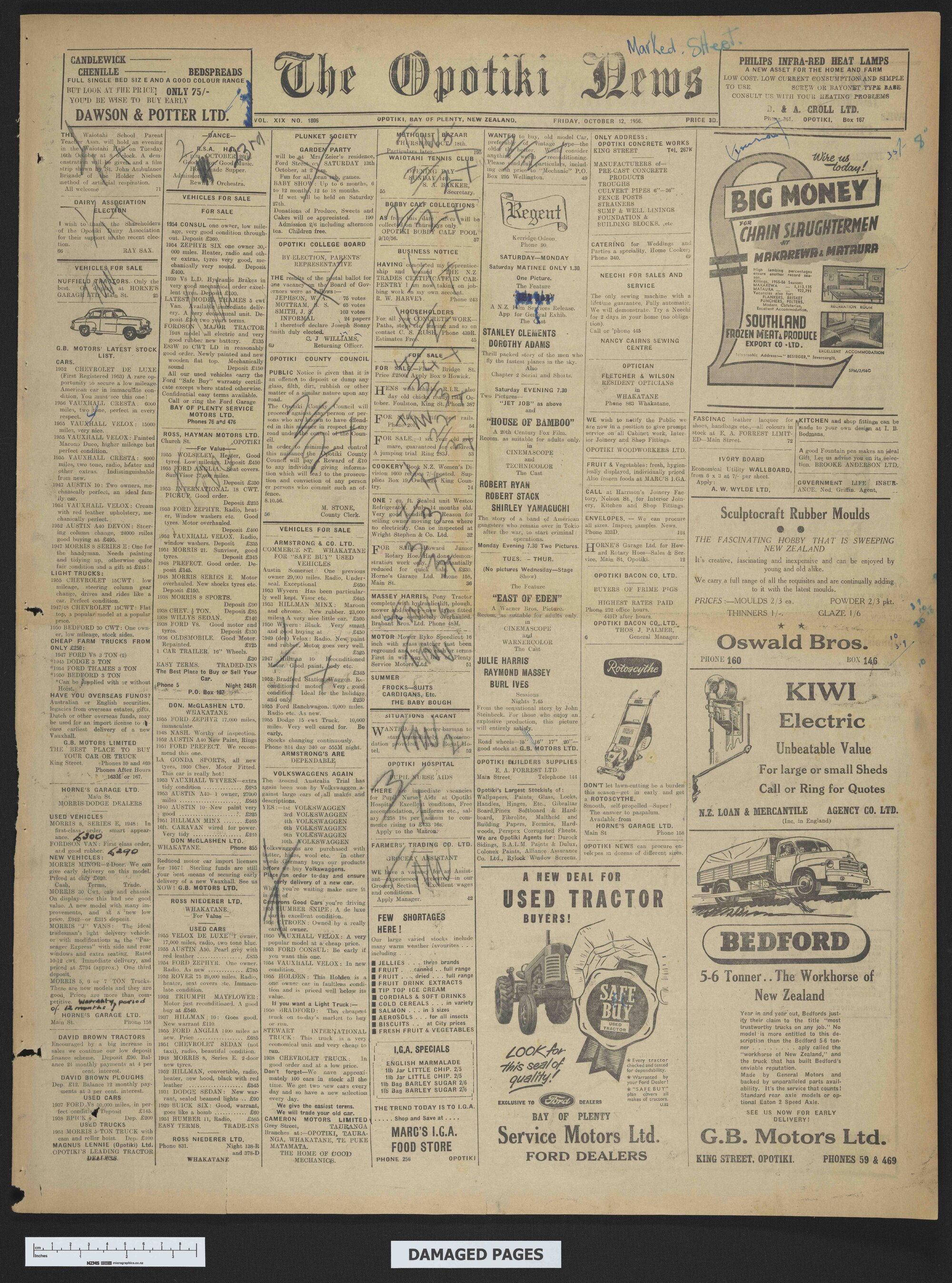1956-10-12 Opotiki News