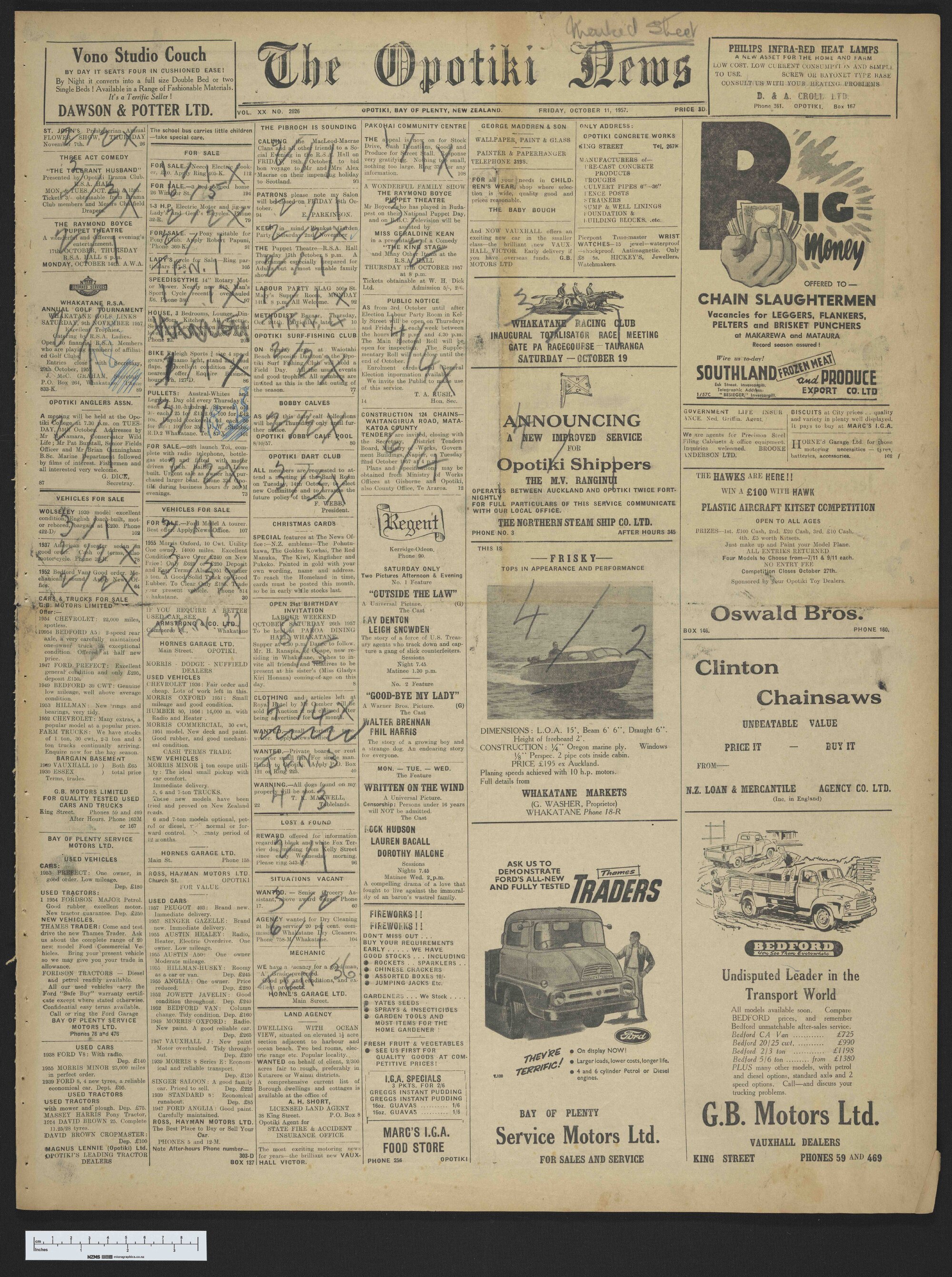 1957-10-11 Opotiki News