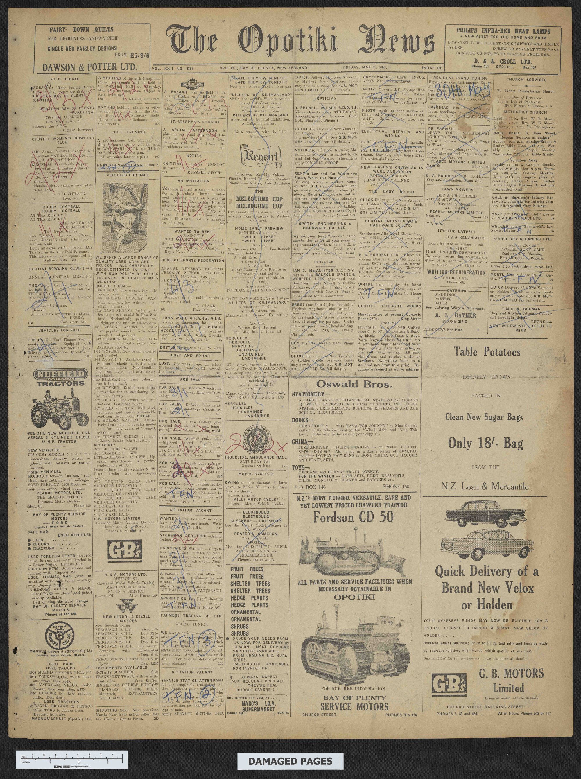 1961-05-19 Opotiki News