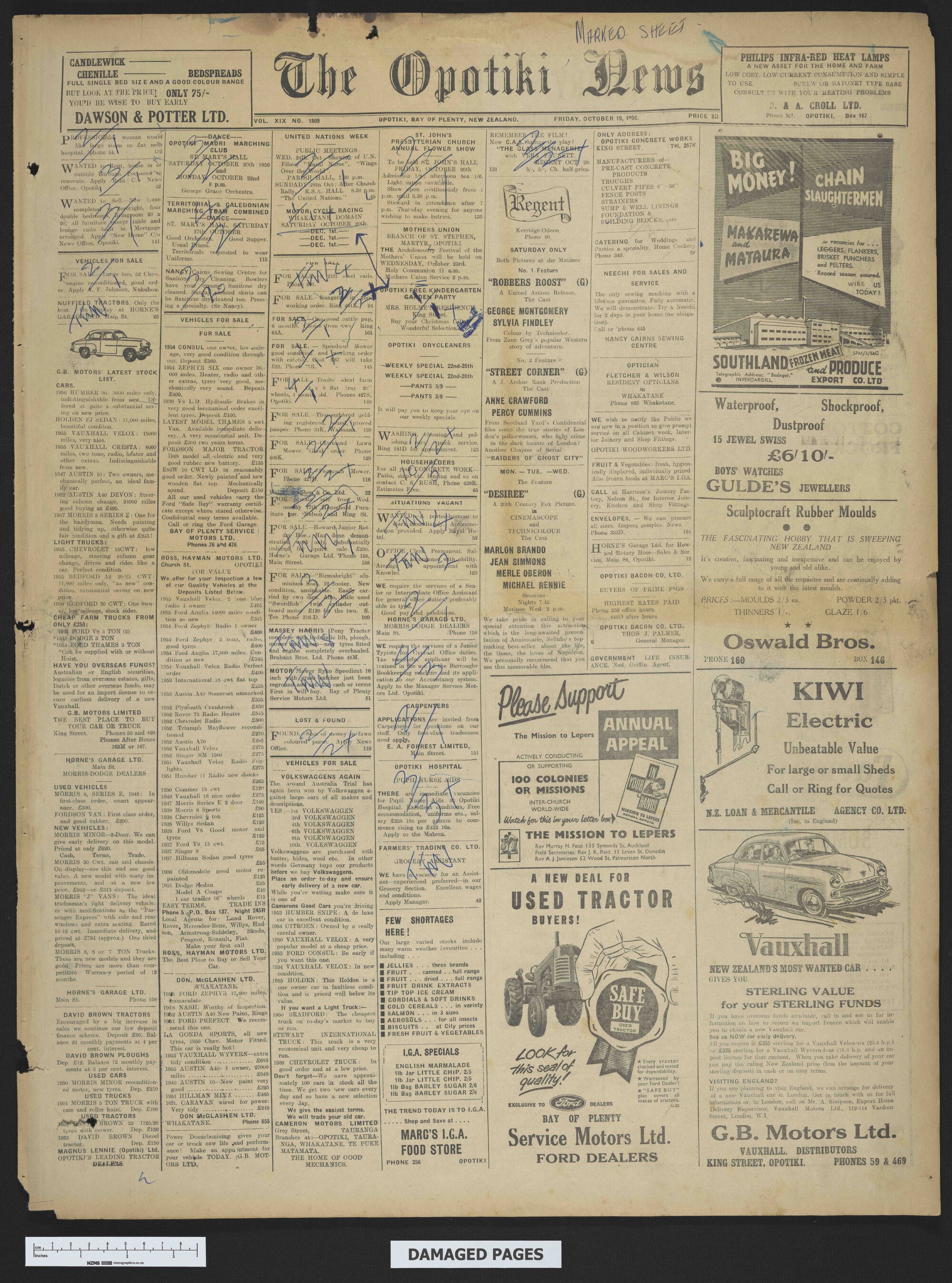 1956-10-19 Opotiki News