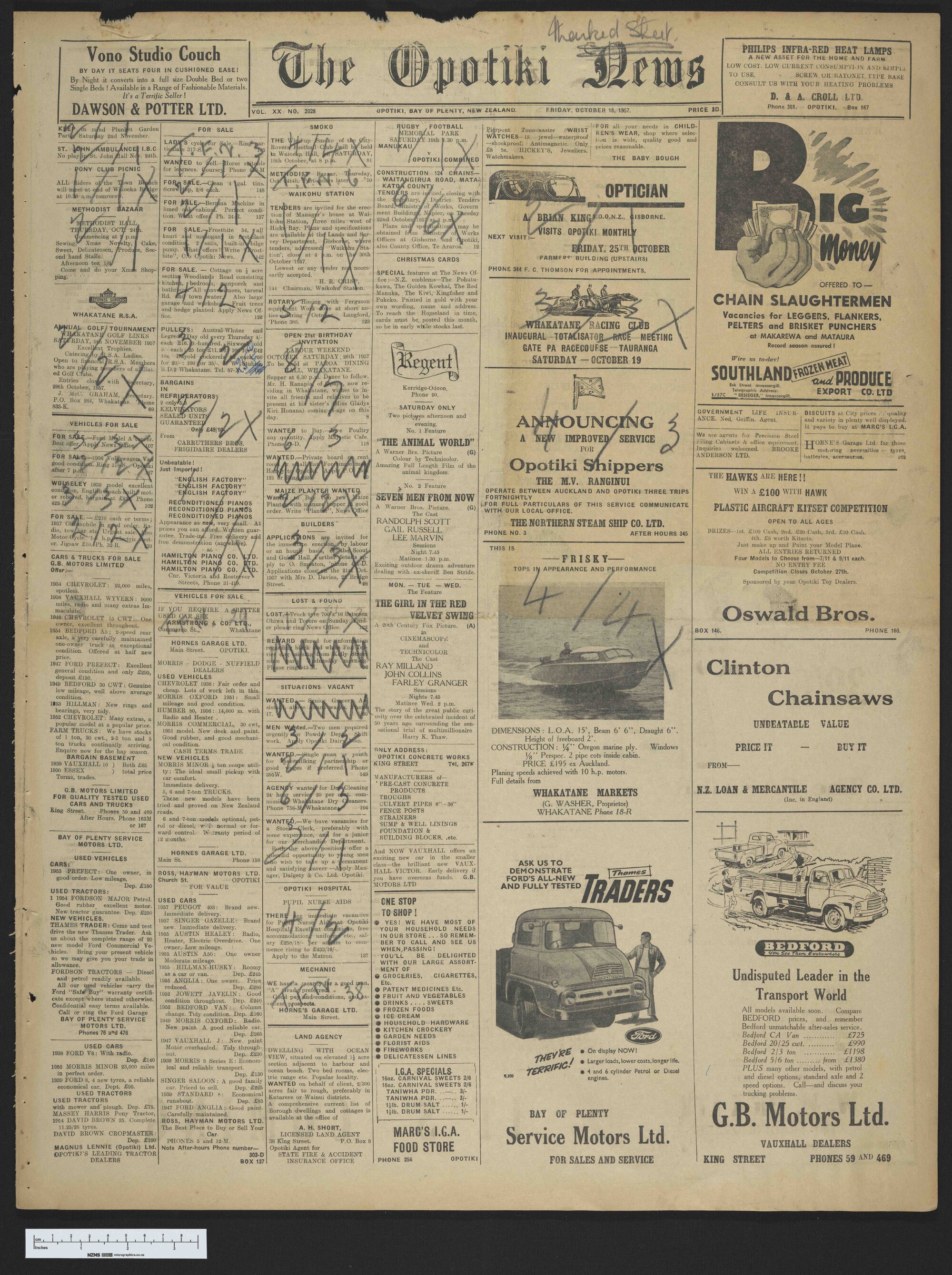 1957-10-18 Opotiki News