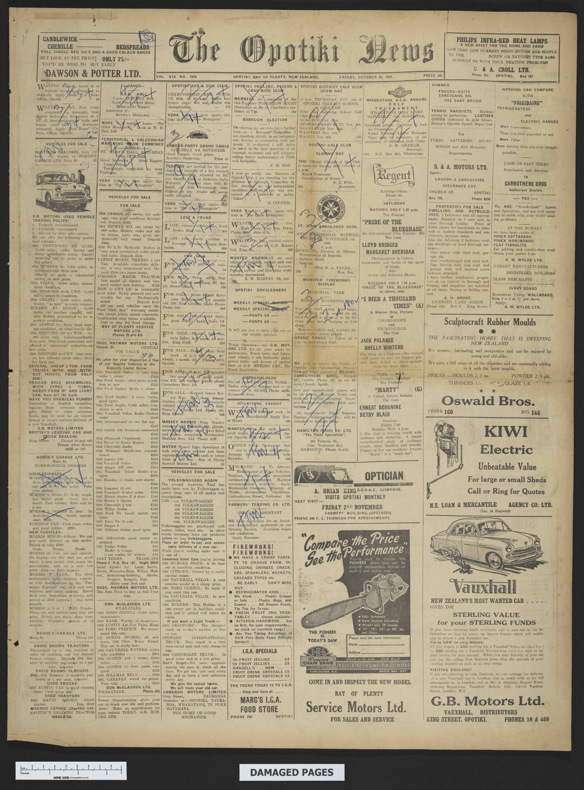 1956-10-26 Opotiki News