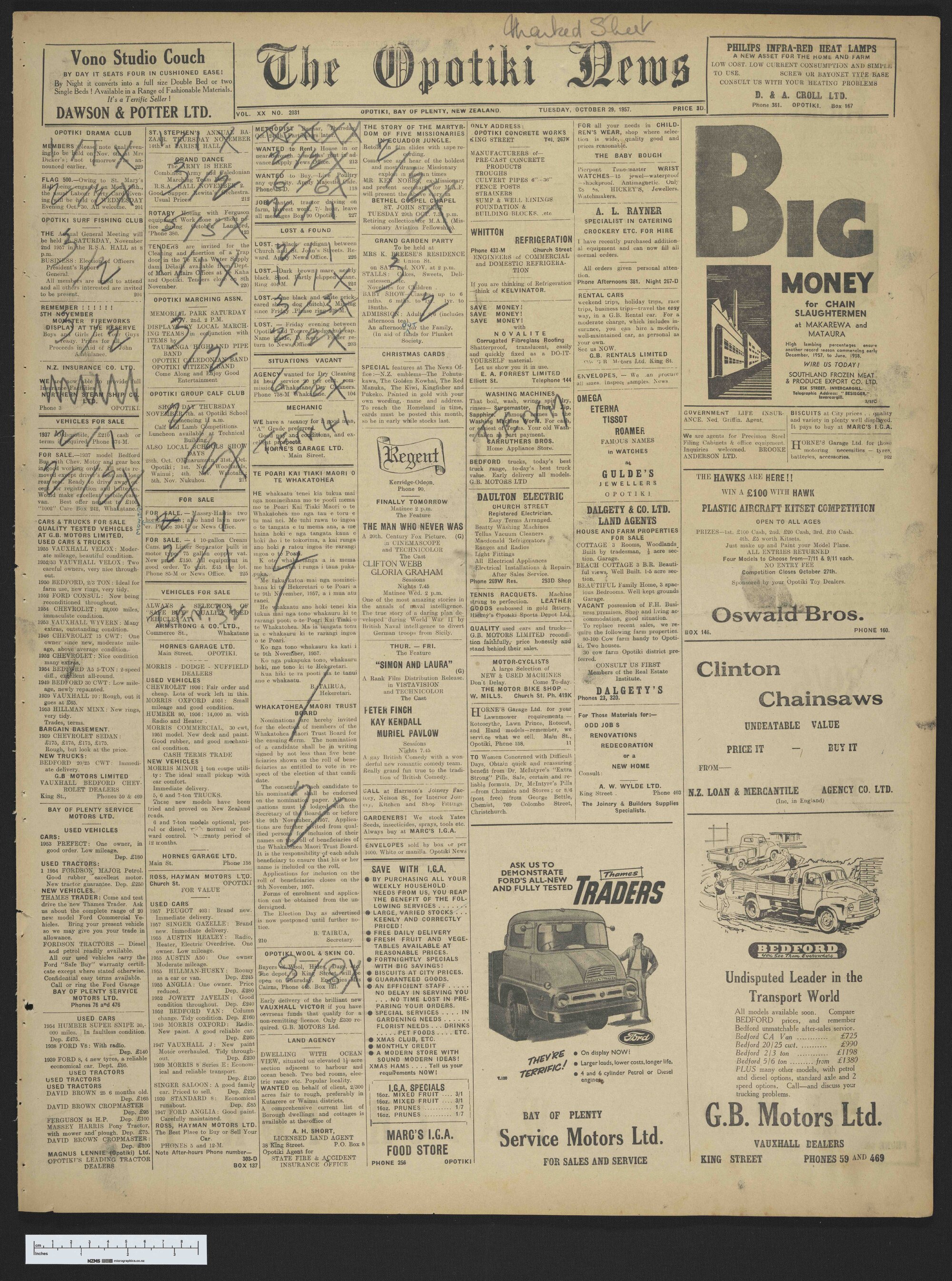 1957-10-29 Opotiki News