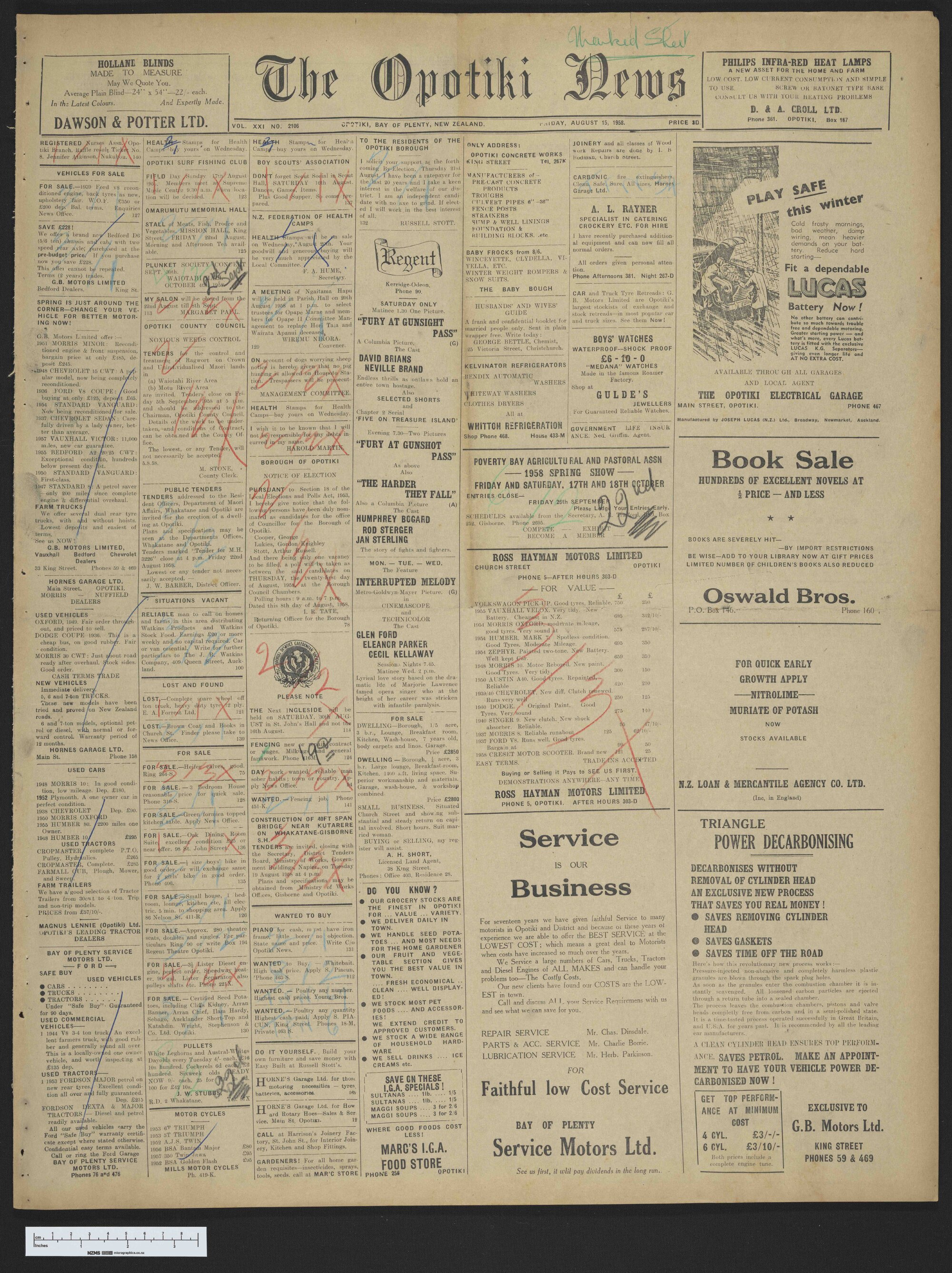 1958-08-15 Opotiki News