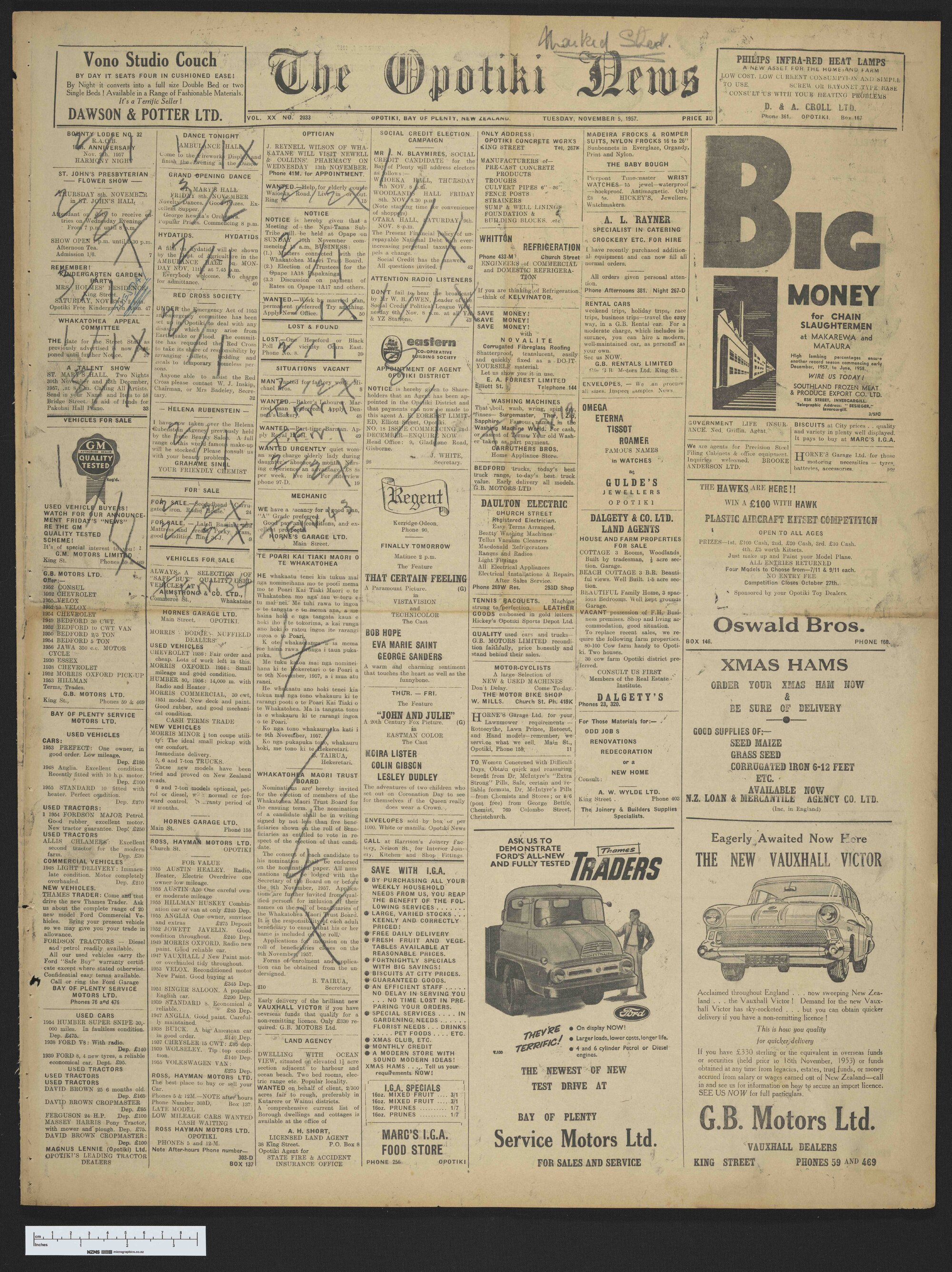 1957-11-05 Opotiki News