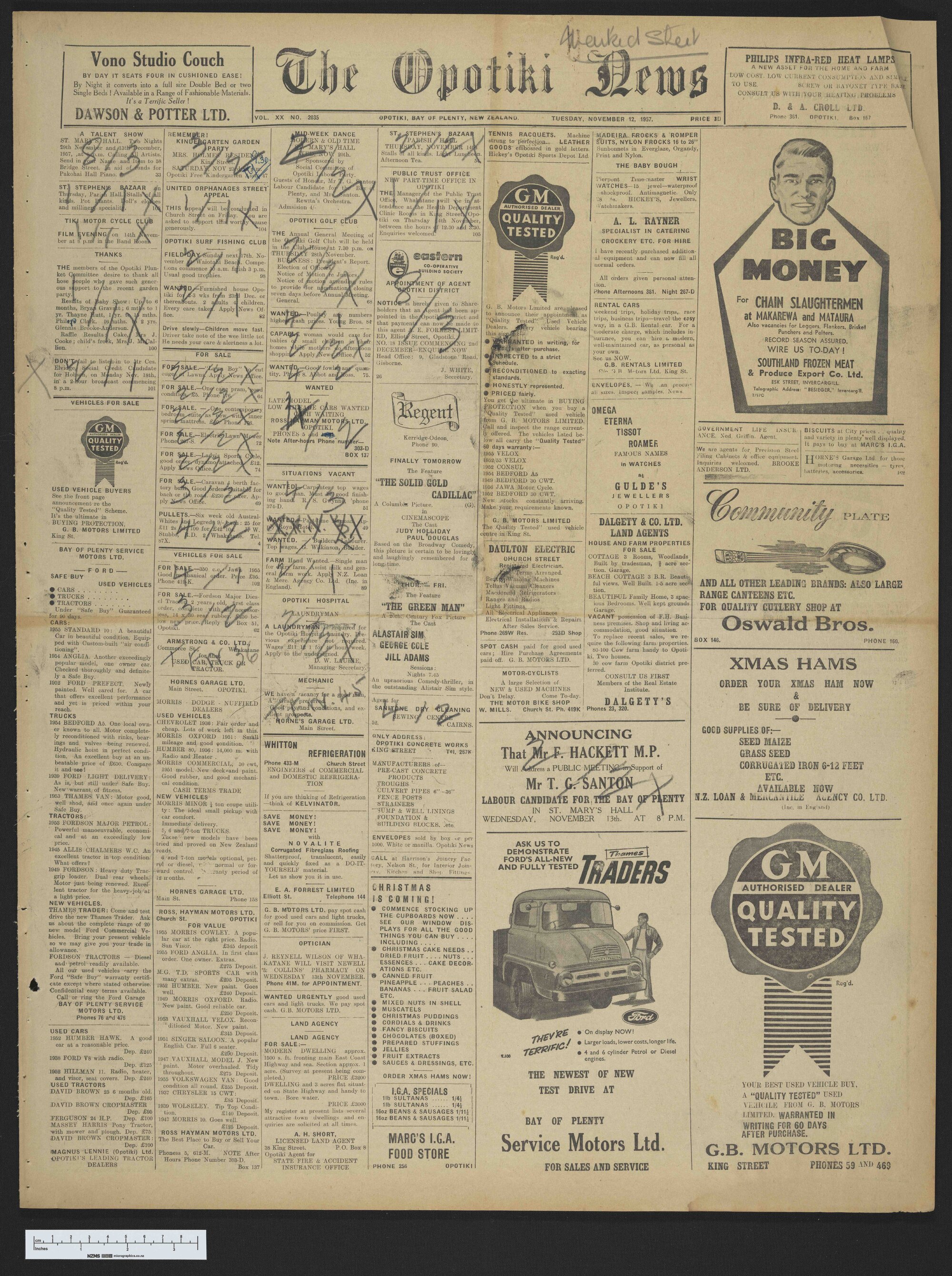 1957-11-12 Opotiki News