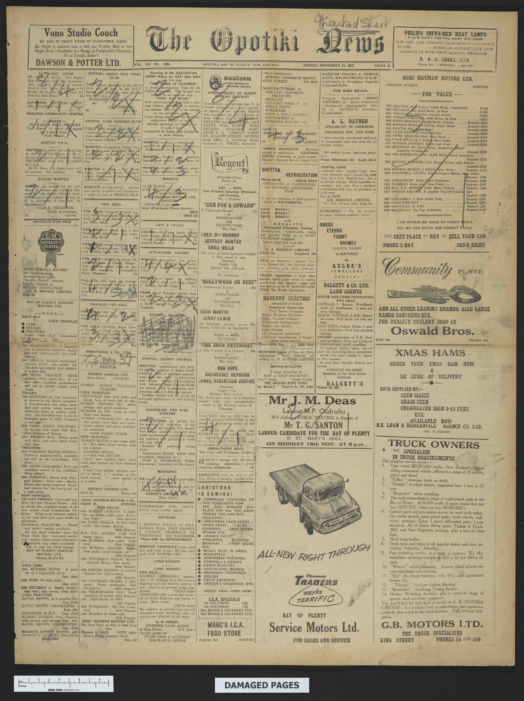1957-11-15 Opotiki News