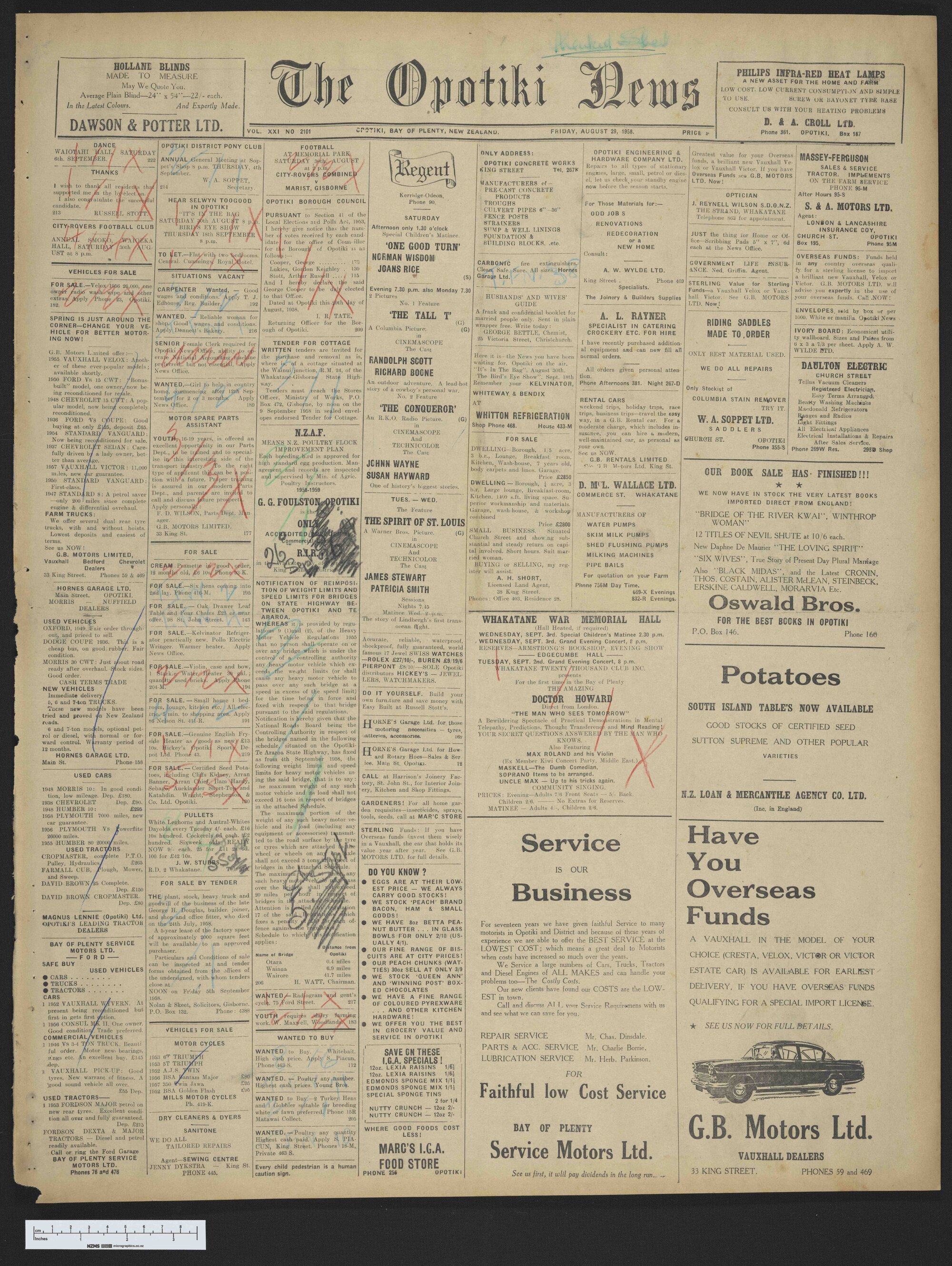 1958-08-29 Opotiki News