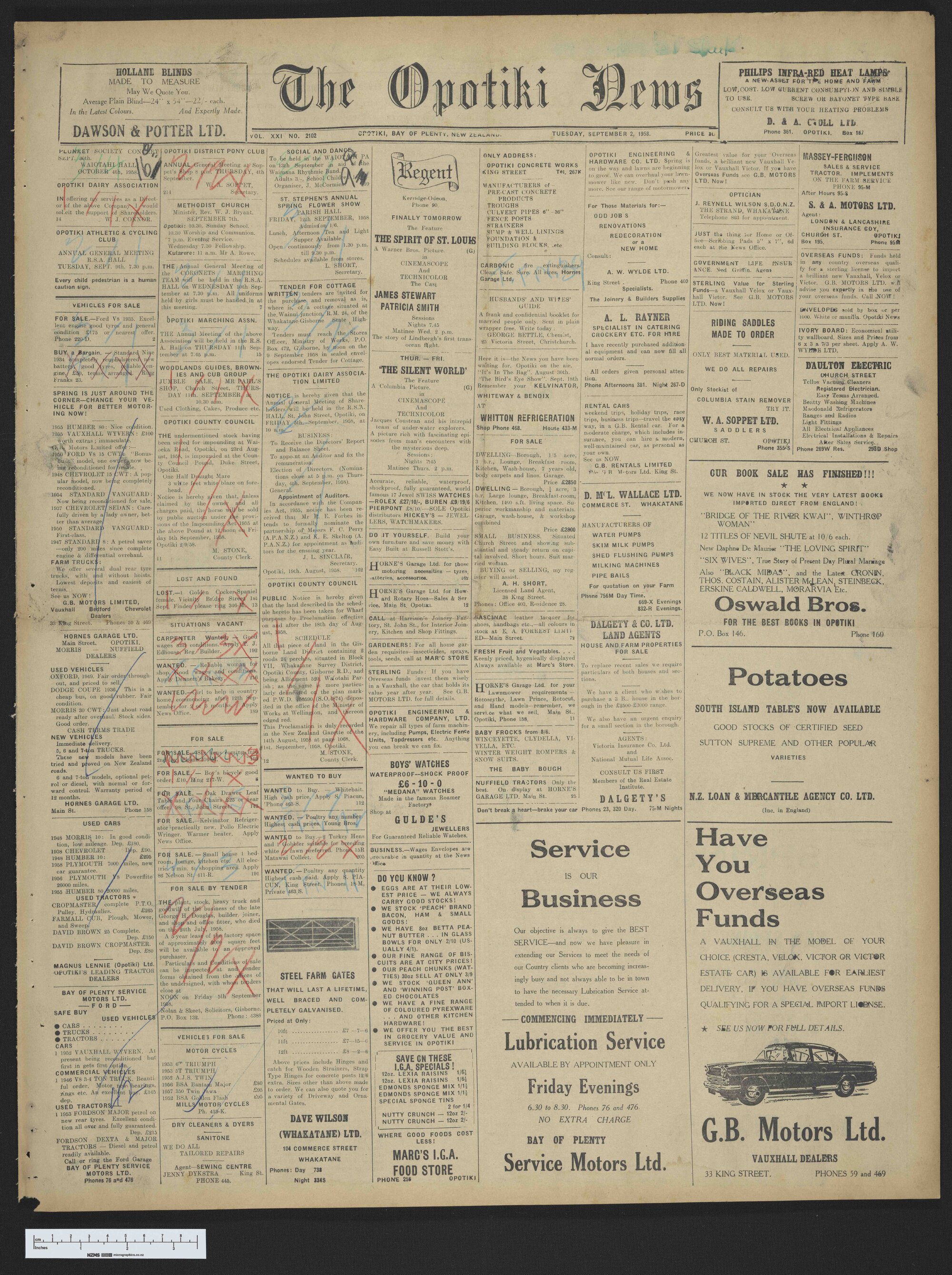 1958-09-02 Opotiki News