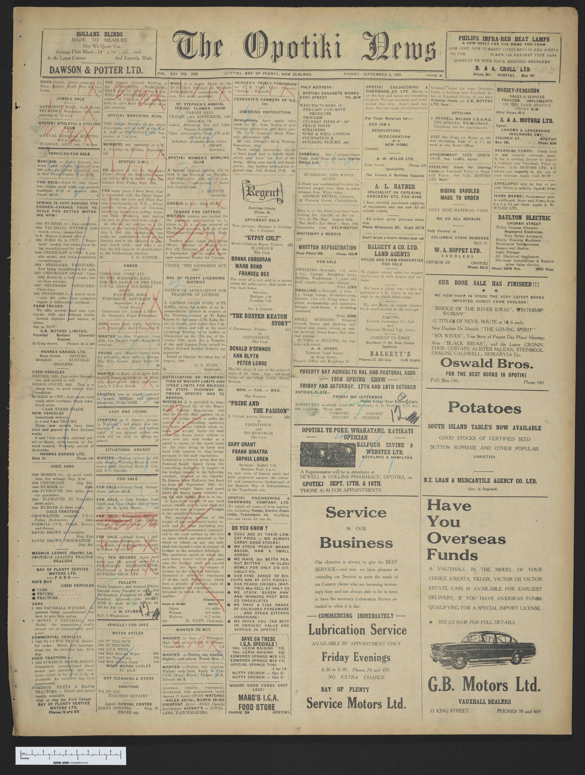1958-09-05 Opotiki News