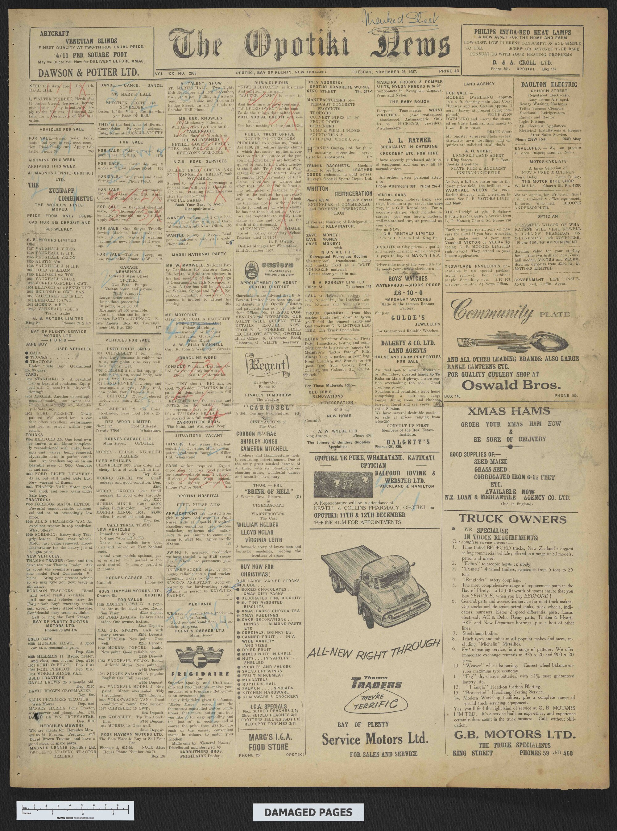 1957-11-26 Opotiki News