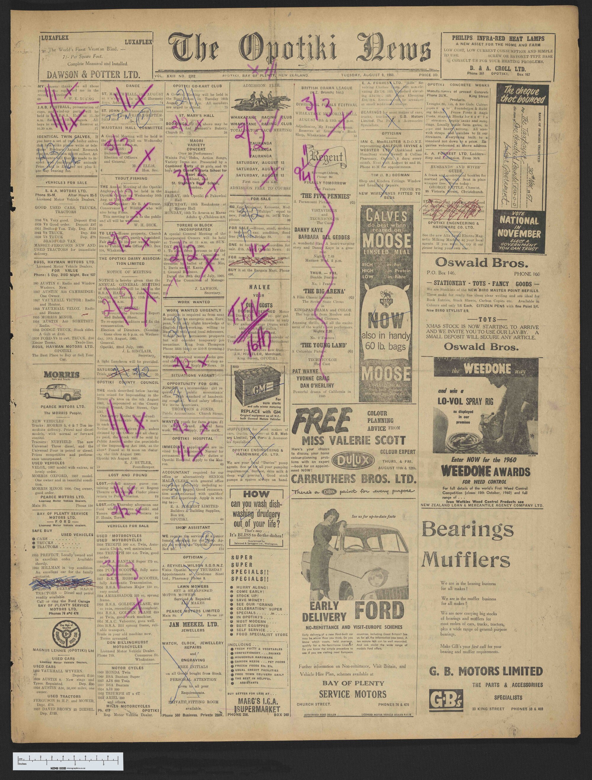 1960-08-09 Opotiki News