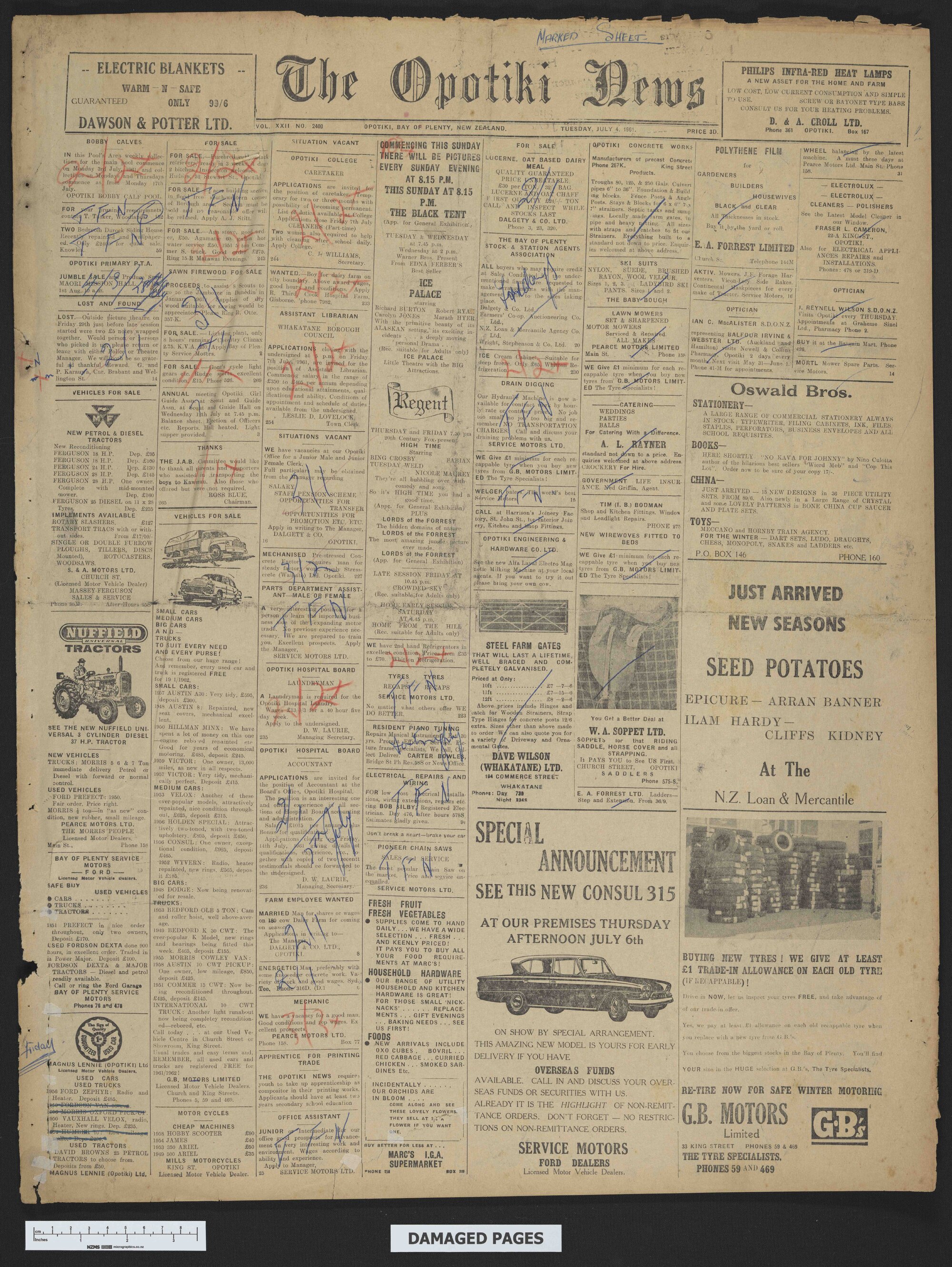 1961-07-04 Opotiki News