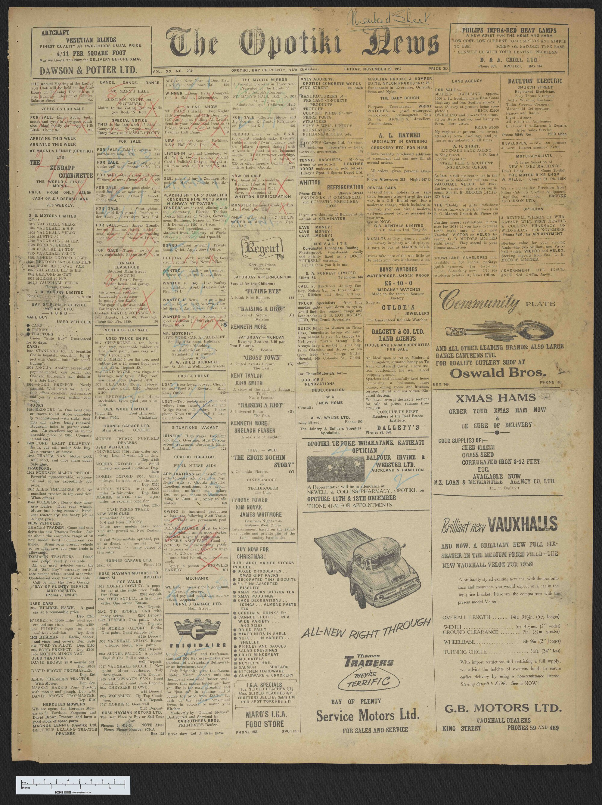 1957-11-29 Opotiki News