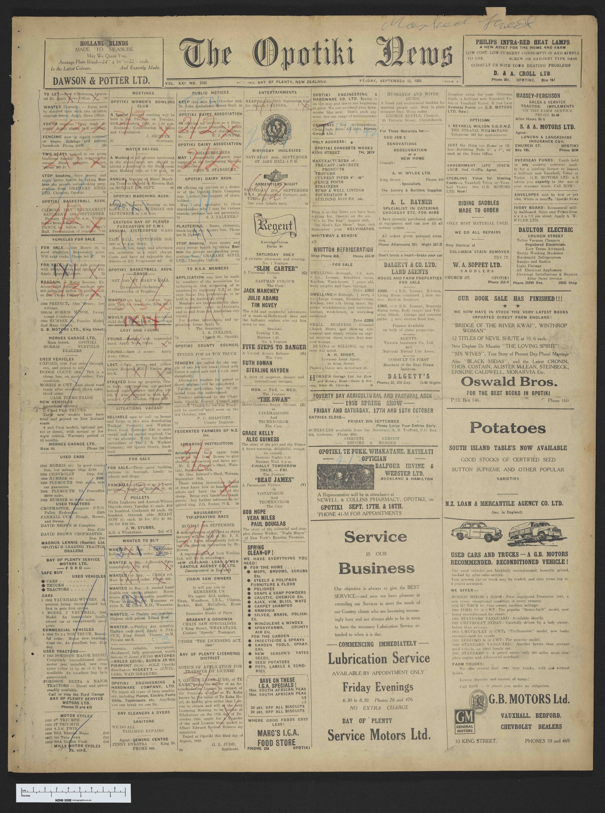 1958-09-12 Opotiki News