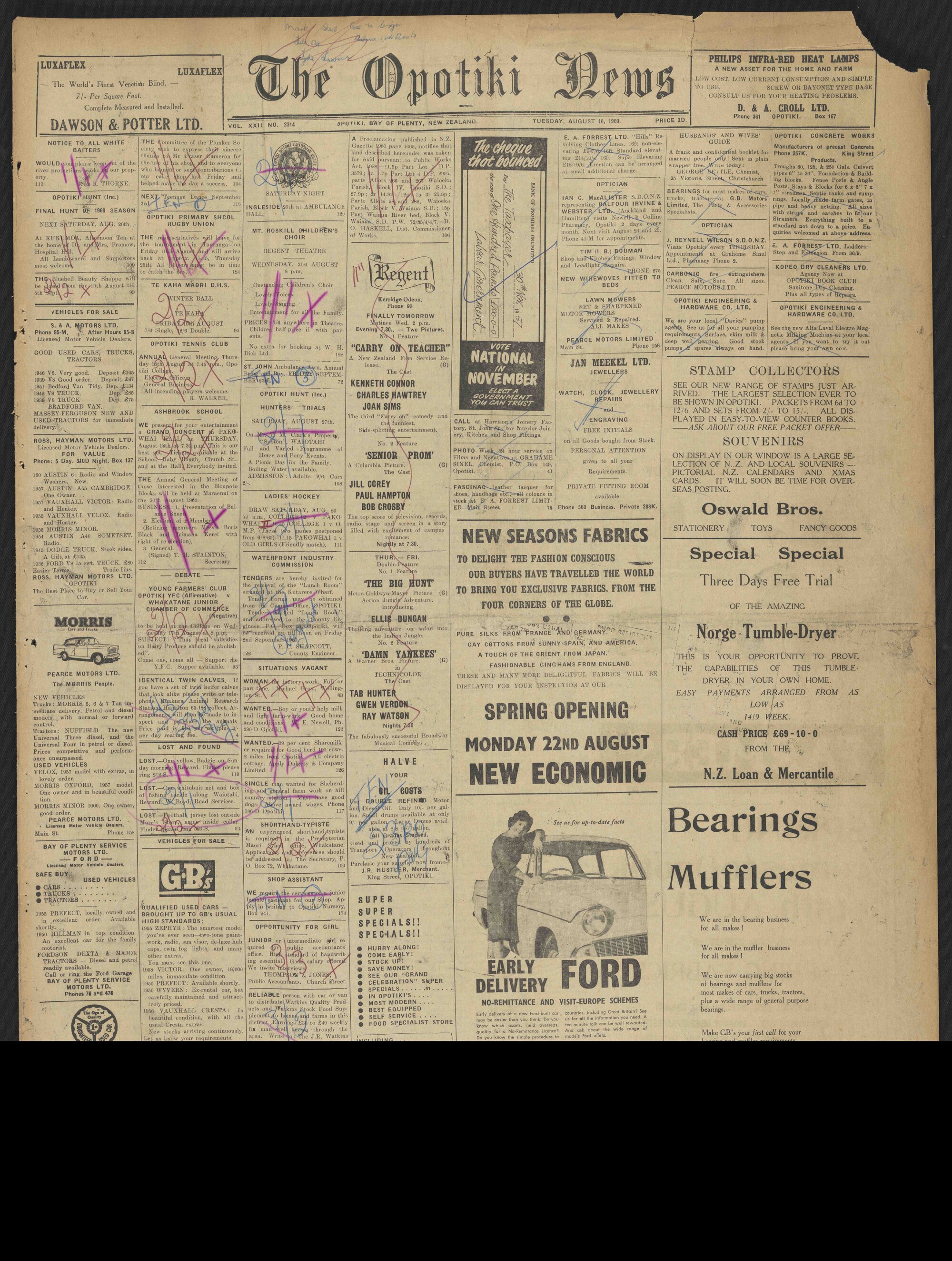 1960-08-16 Opotiki News