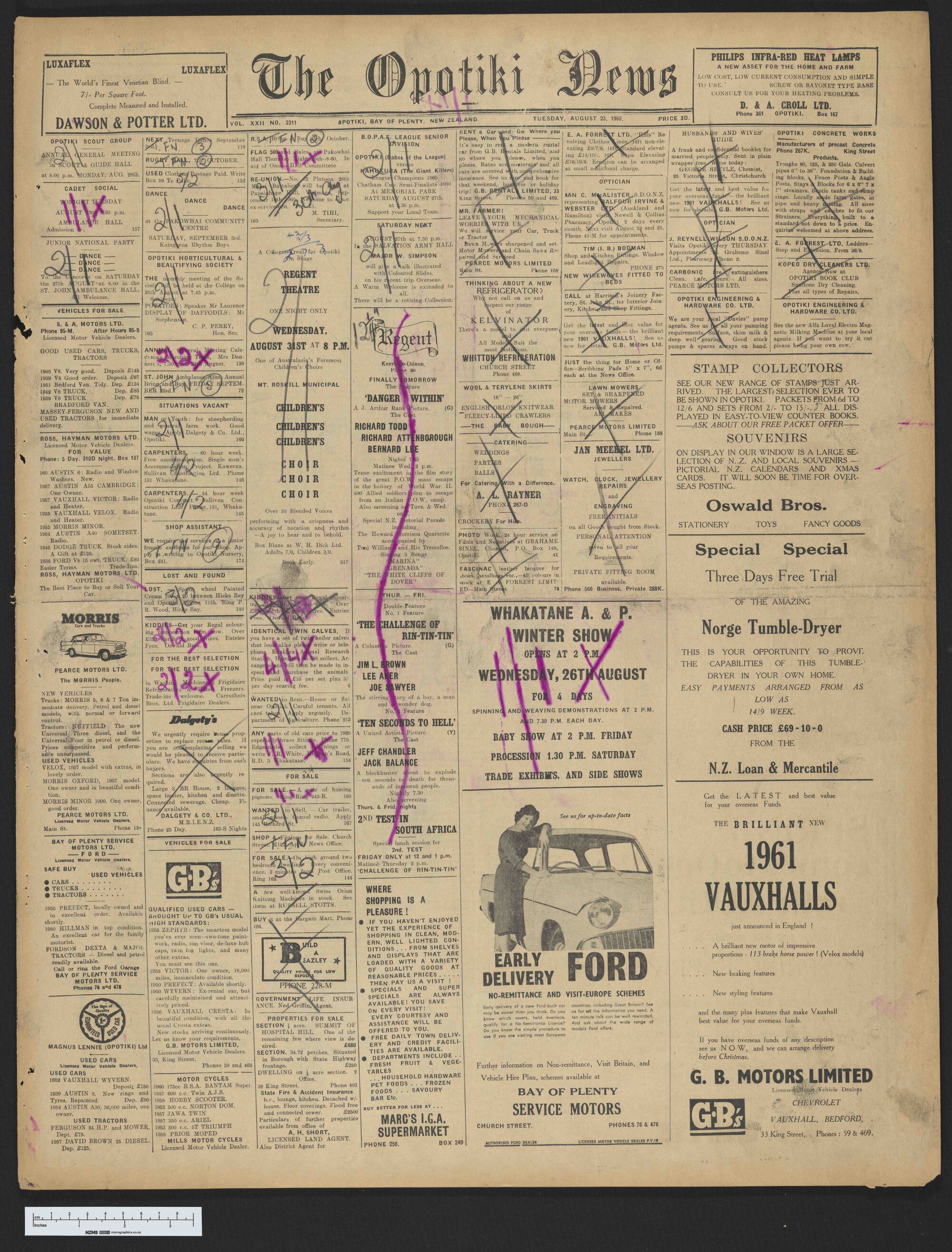 1960-08-23 Opotiki News