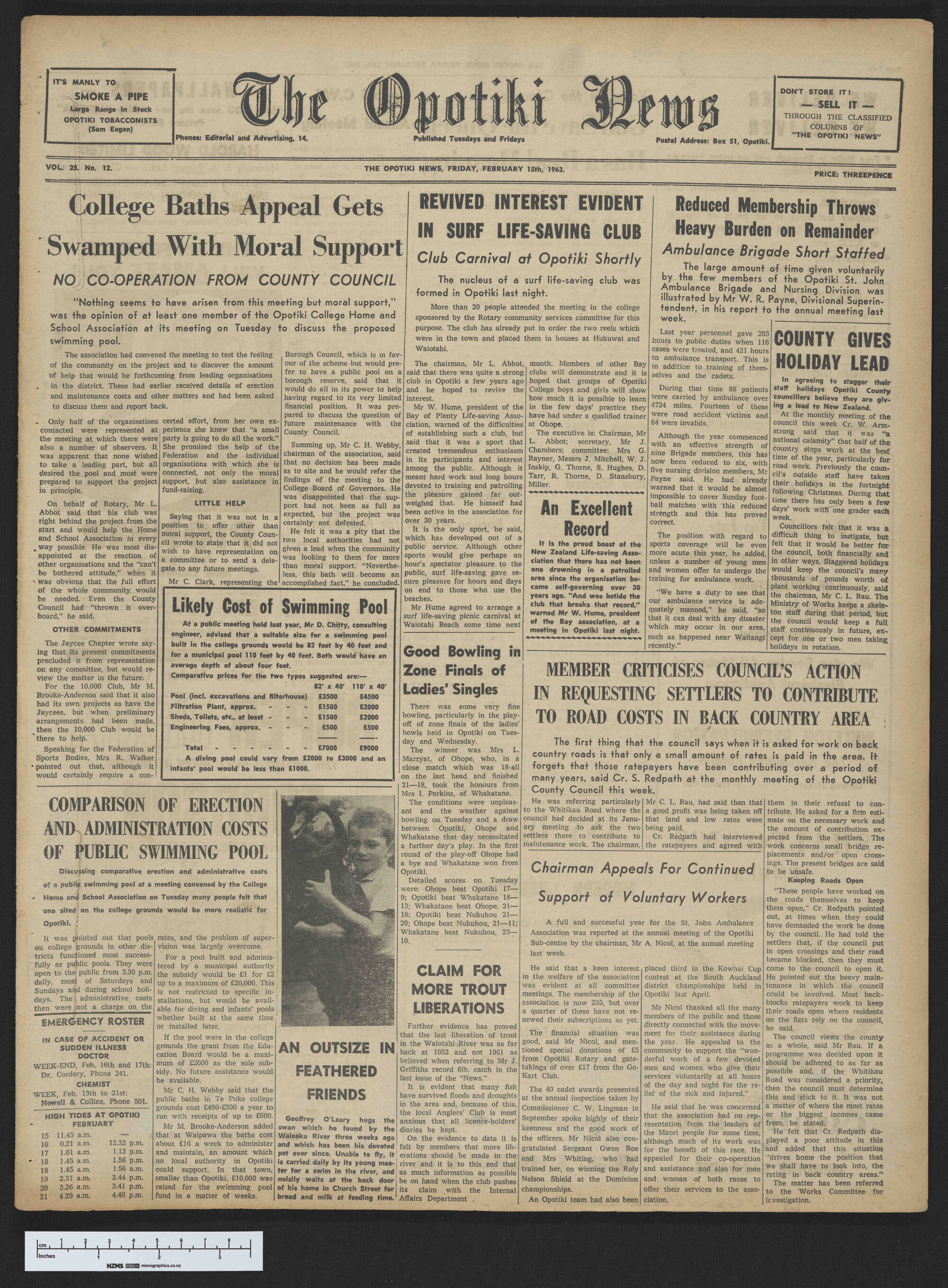 1963-02-15 Opotiki News