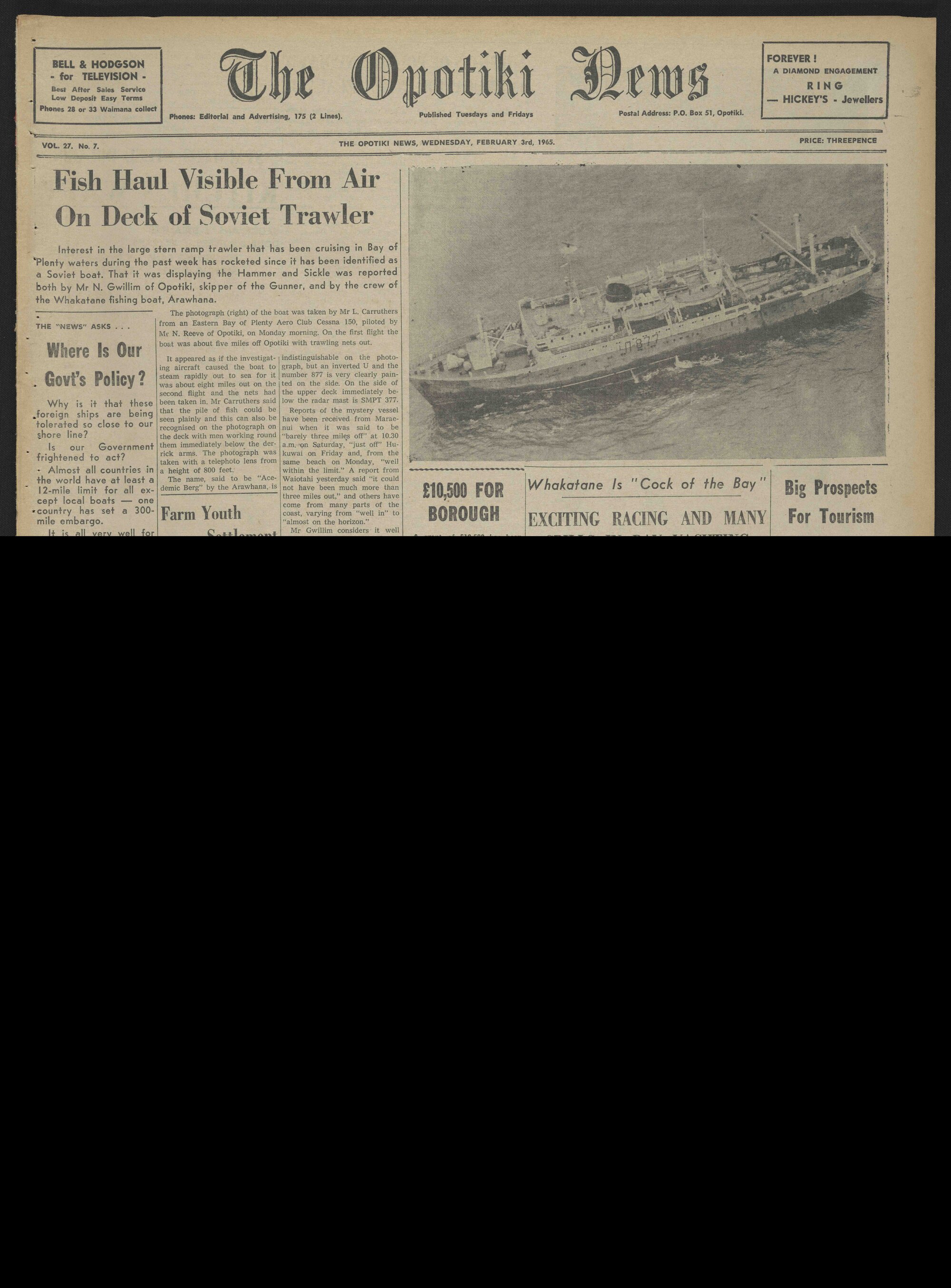 1965-02-03 Opotiki News