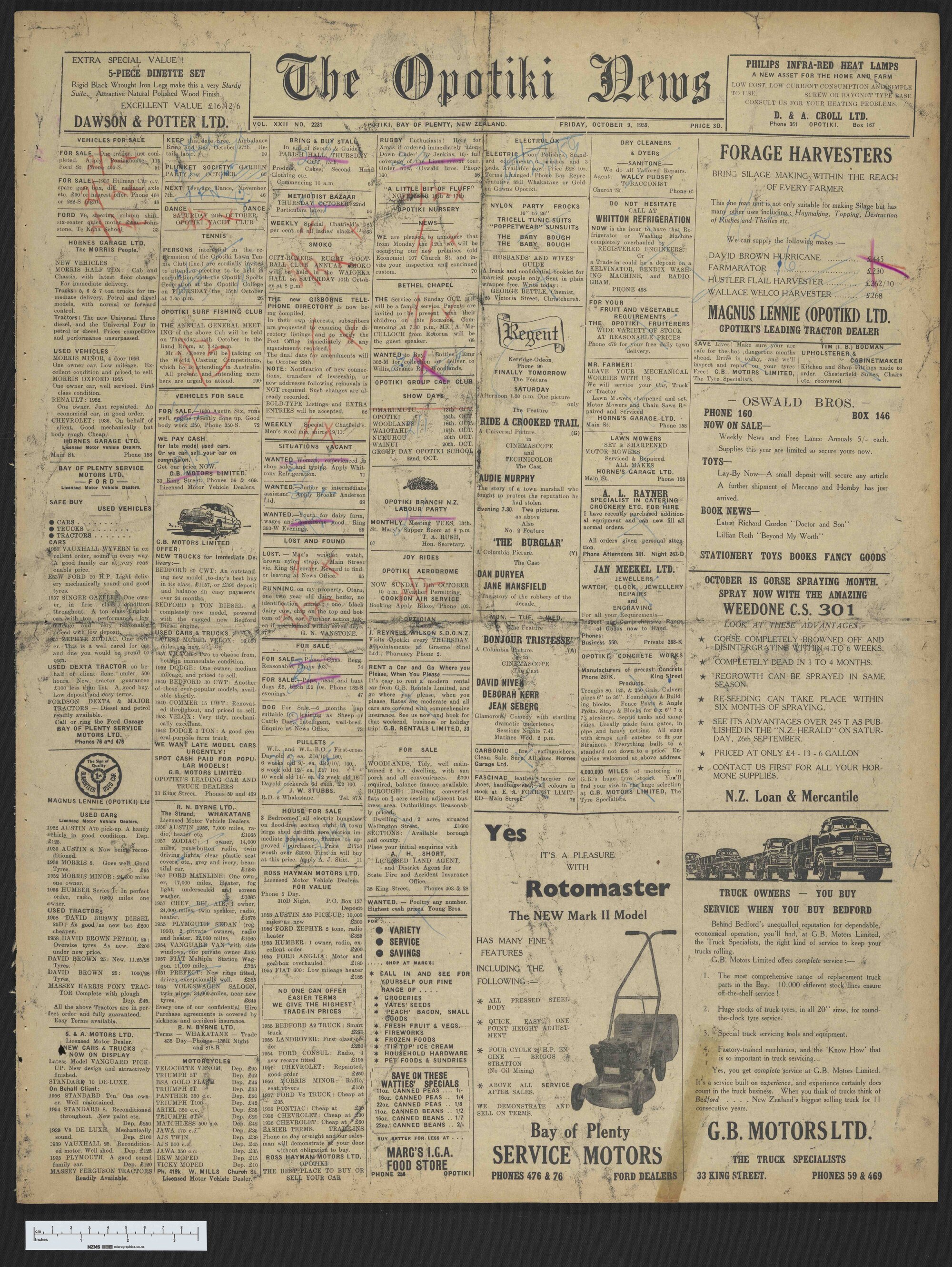 1959-10-09 Opotiki News