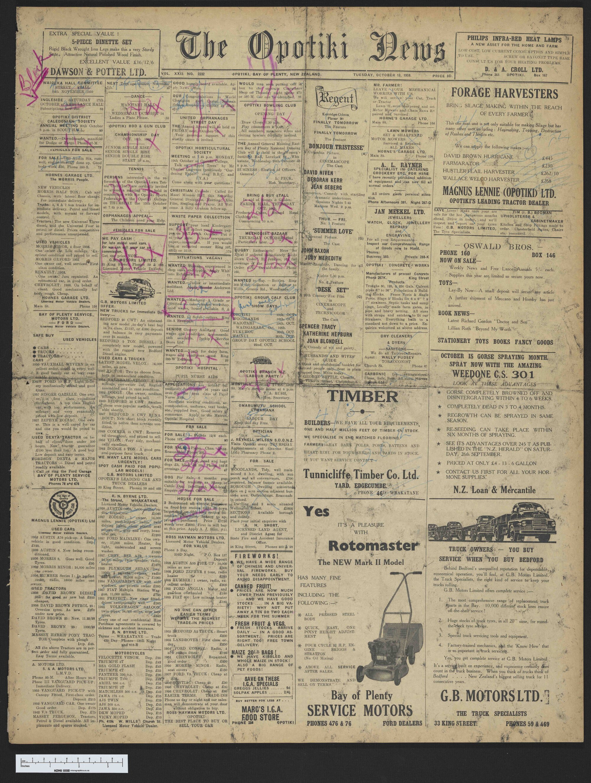 1959-10-13 Opotiki News
