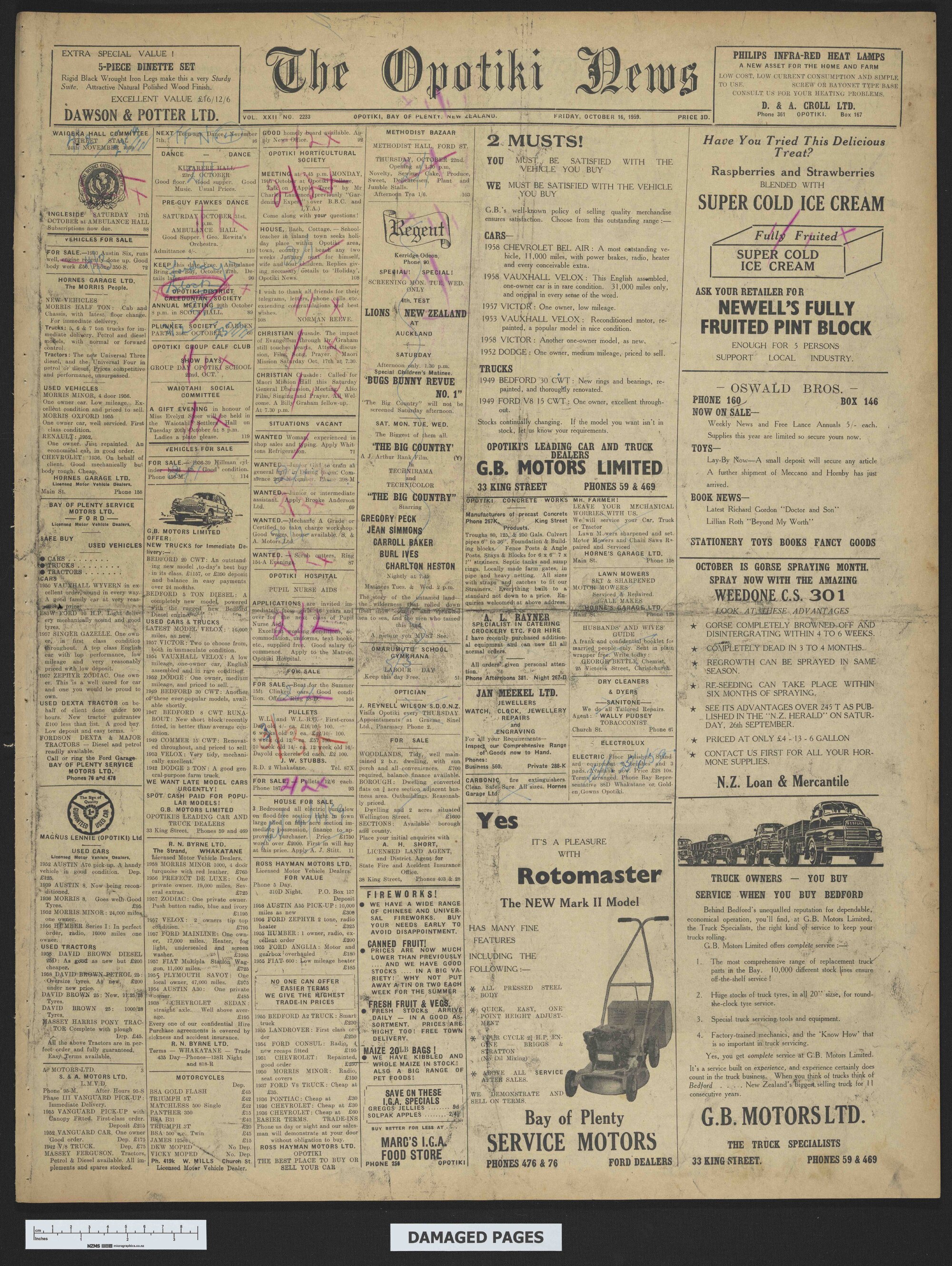 1959-10-16 Opotiki News