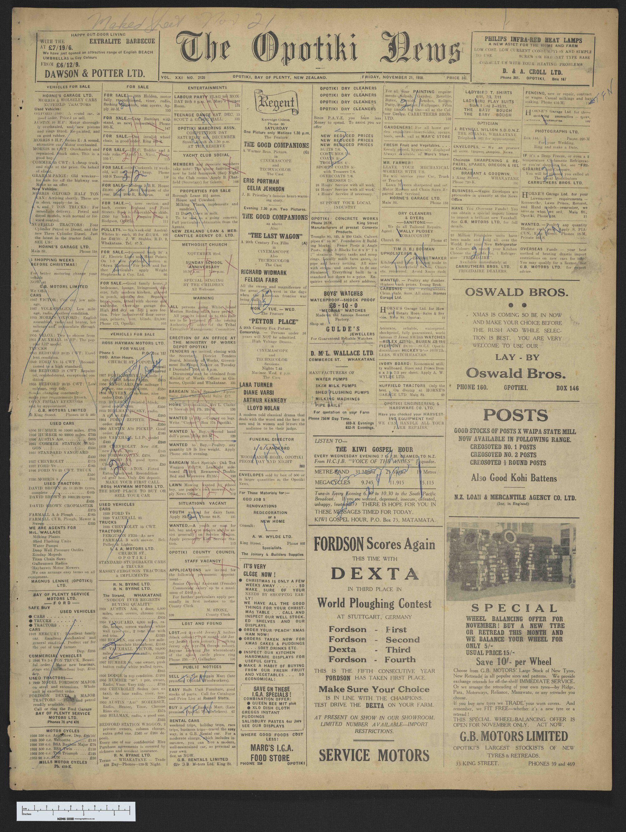 1958-11-21 Opotiki News