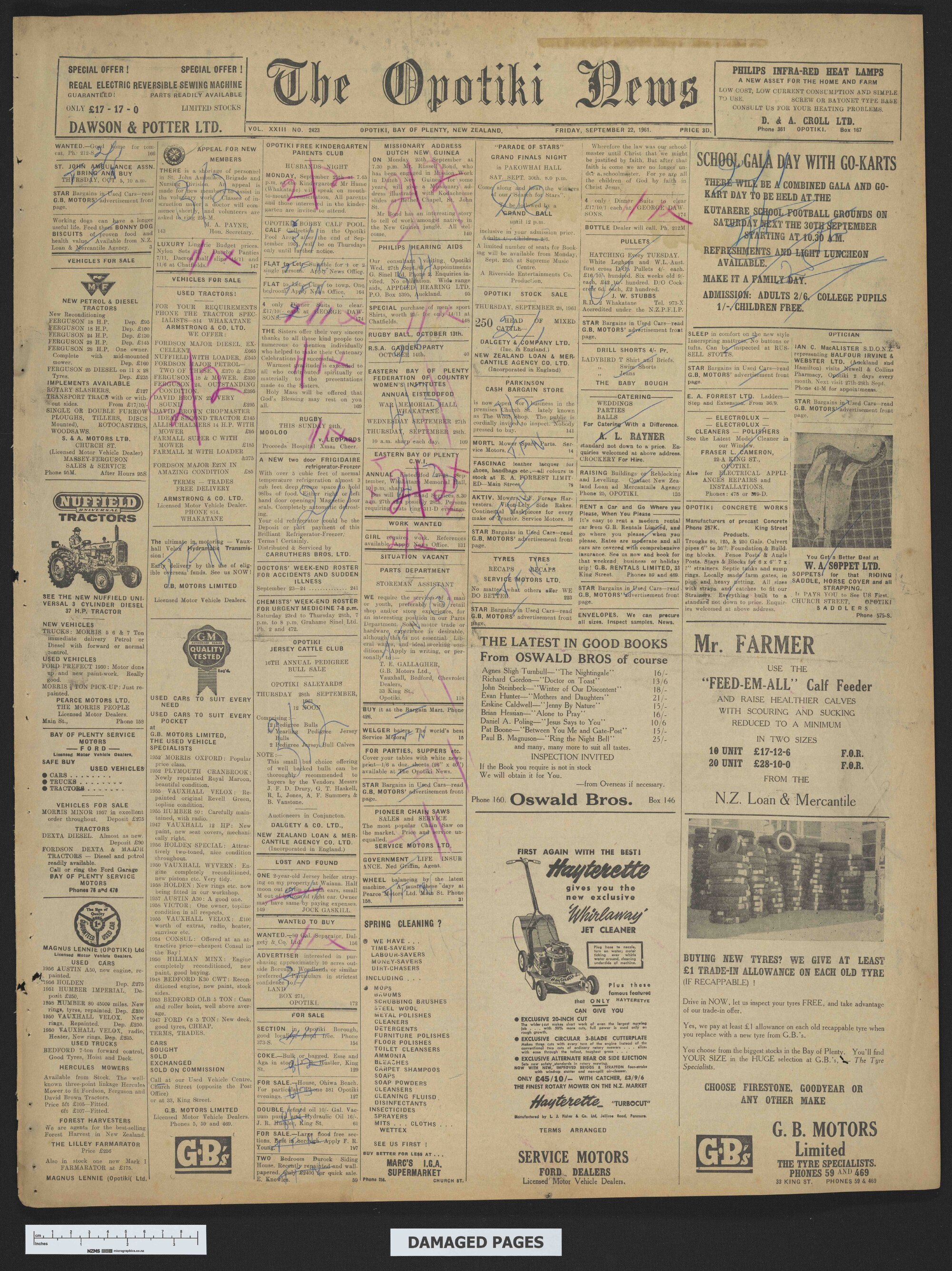 1961-09-22 Opotiki News