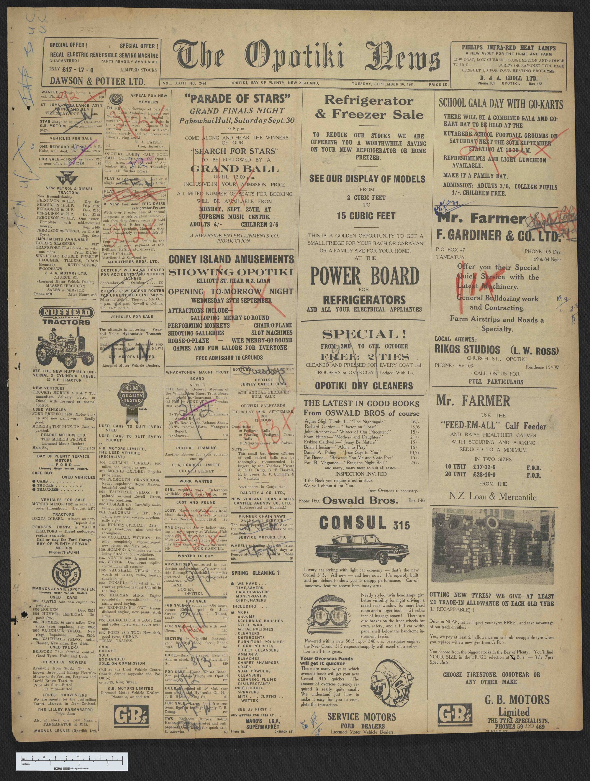 1961-09-26 Opotiki News