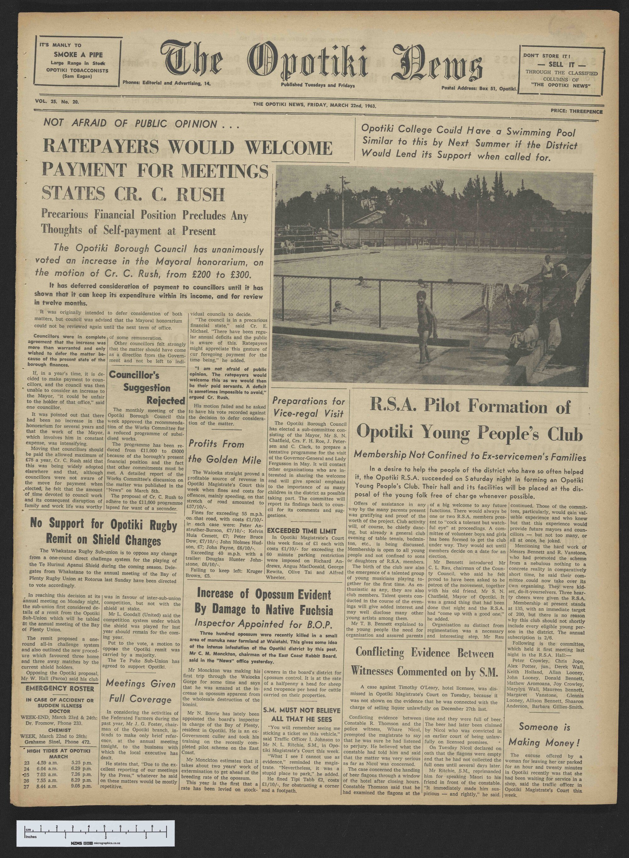 1963-03-22 Opotiki News